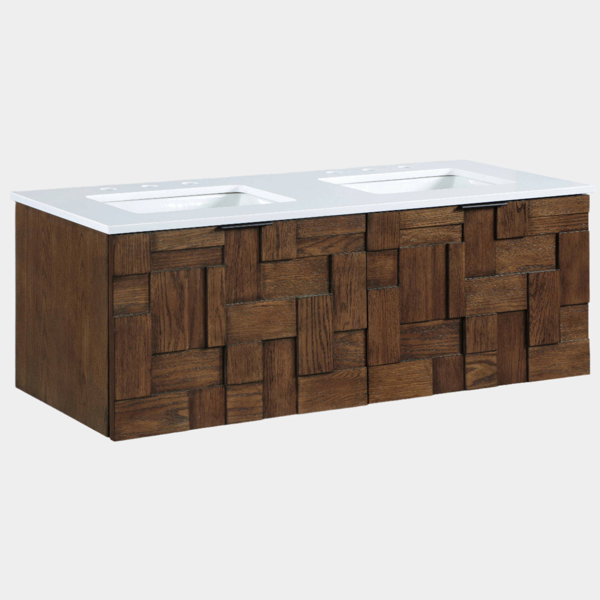 Meuble-lavabo mural pour salle de bain avec lavabo inclus