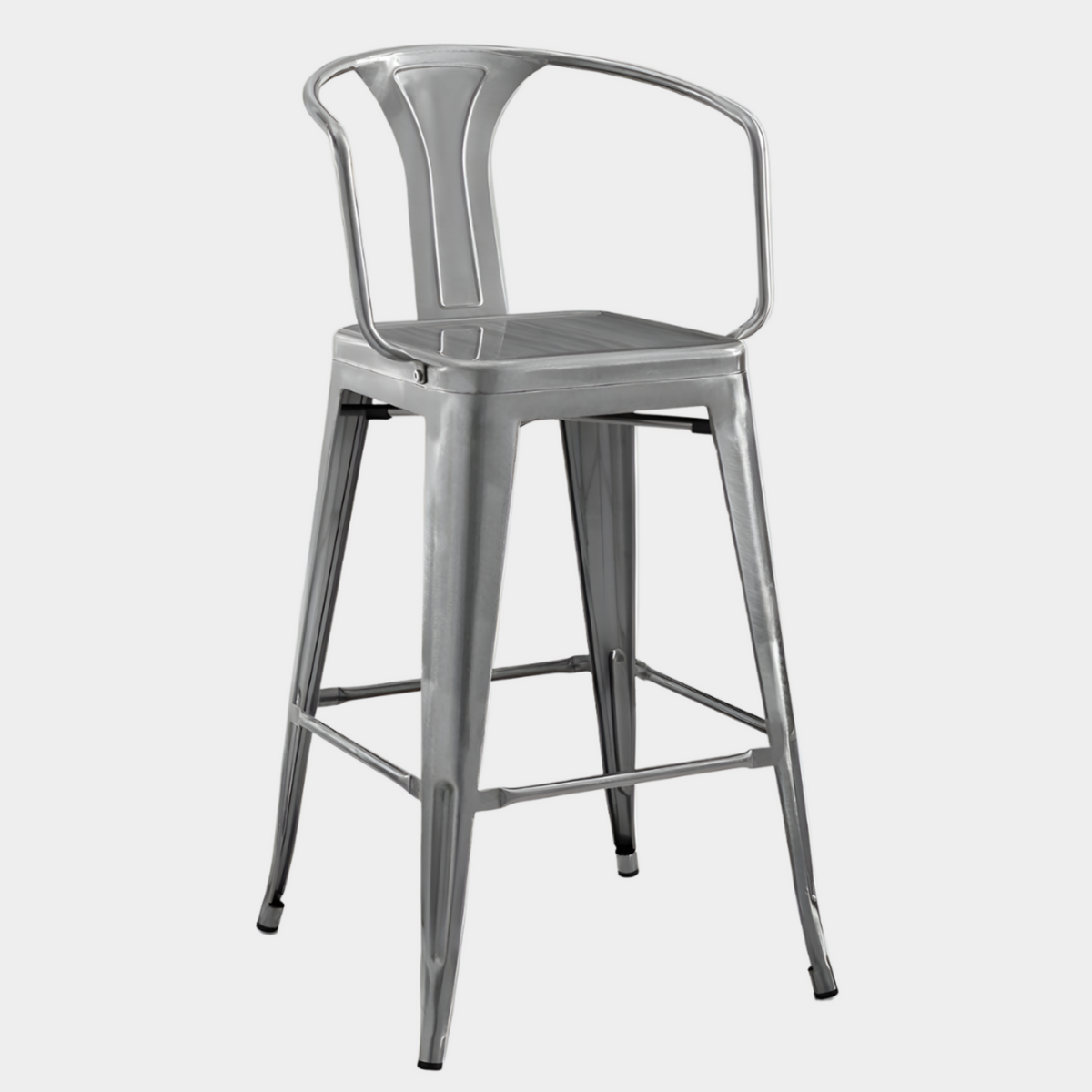 Tolix High Back Arm Stool