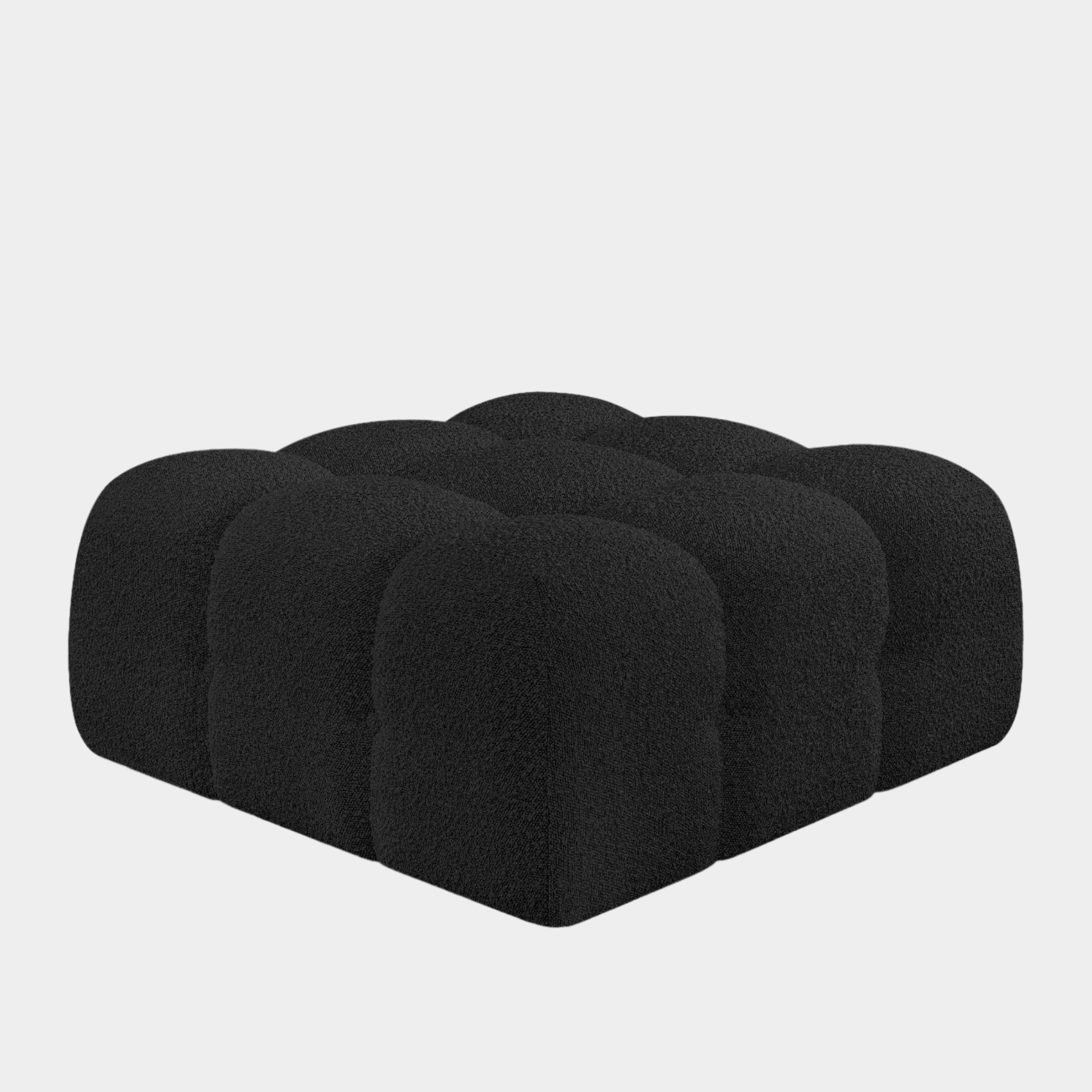 Ames Boucle Fabric Ottoman