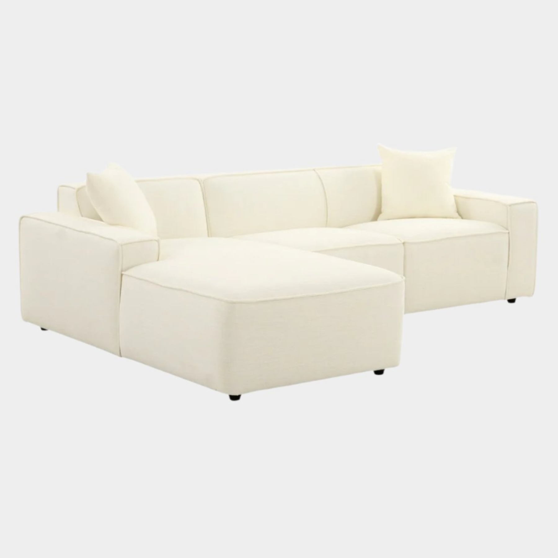 Olafur Cream Linen Sectional - LAF