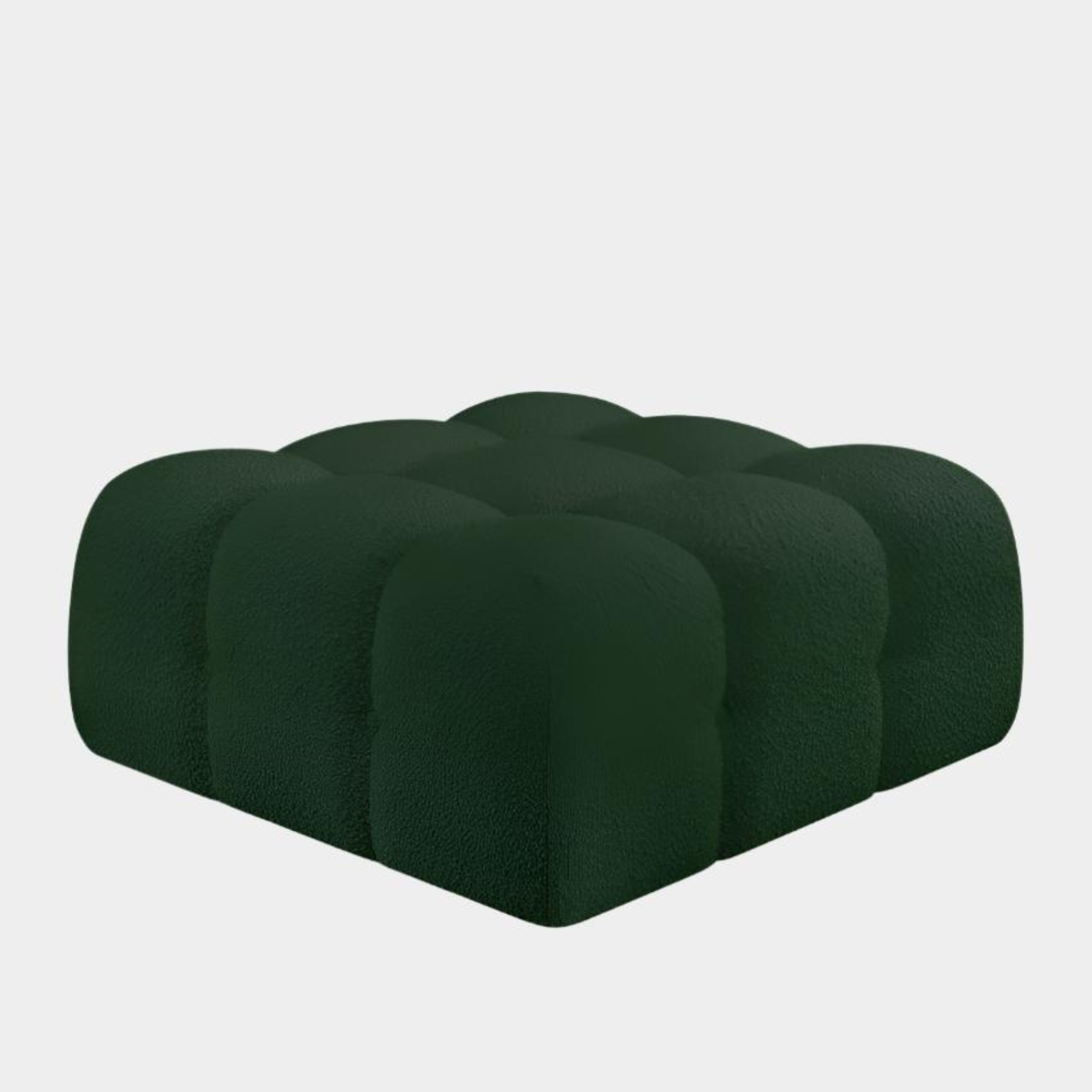 Pouf en tissu boucle Ames