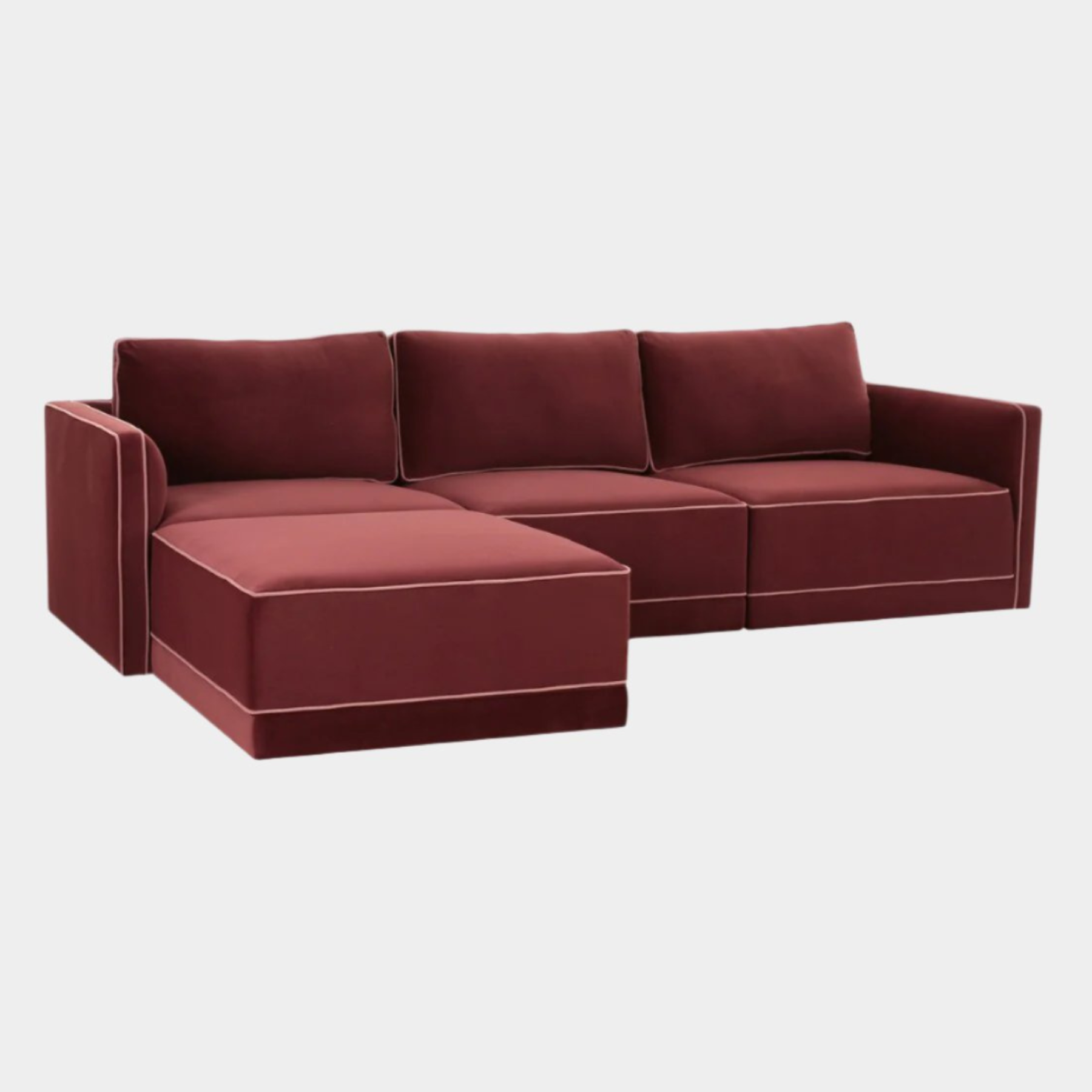 Willow Berry Red Modular Sectional