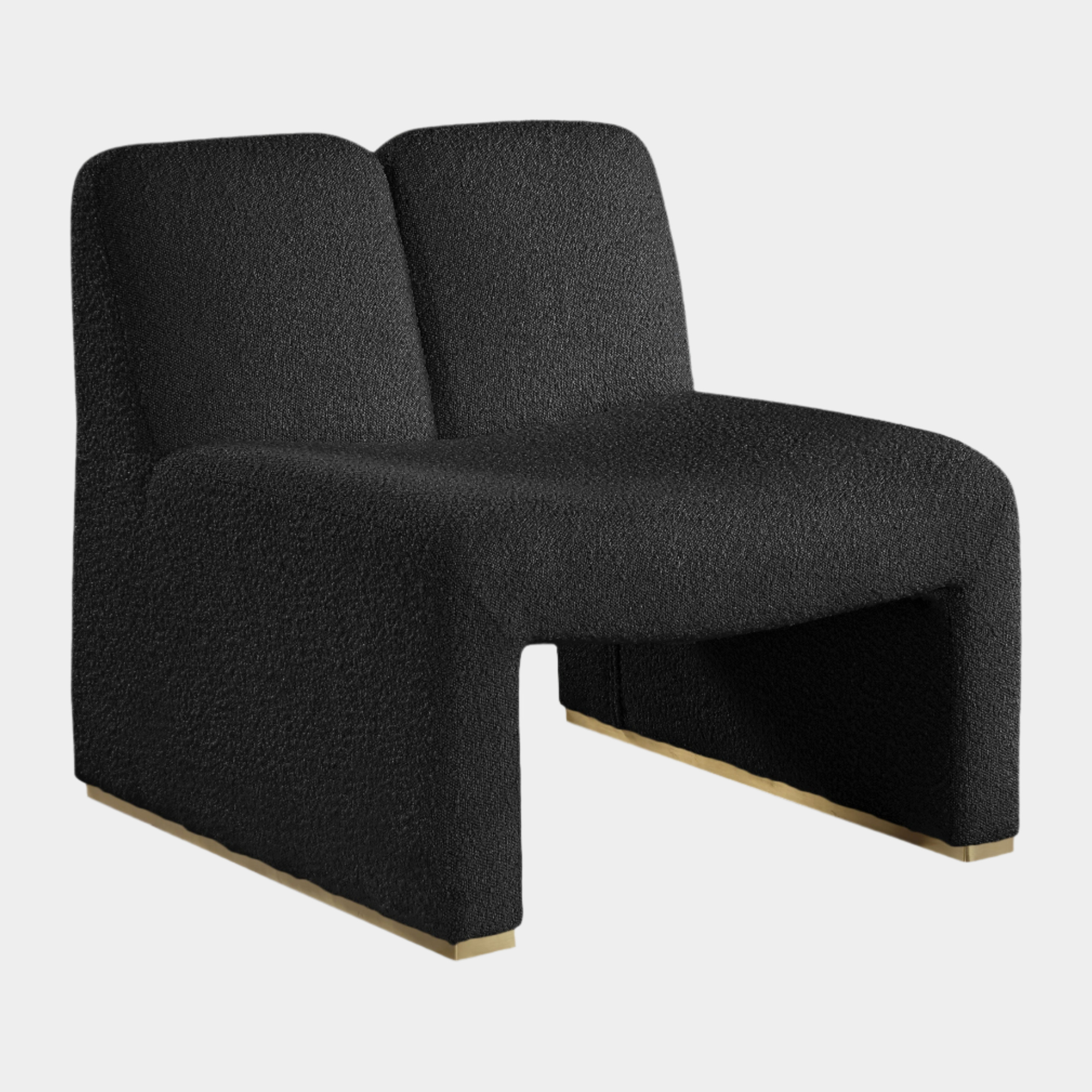 Fauteuil d'appoint rembourré en chenille Vivi 