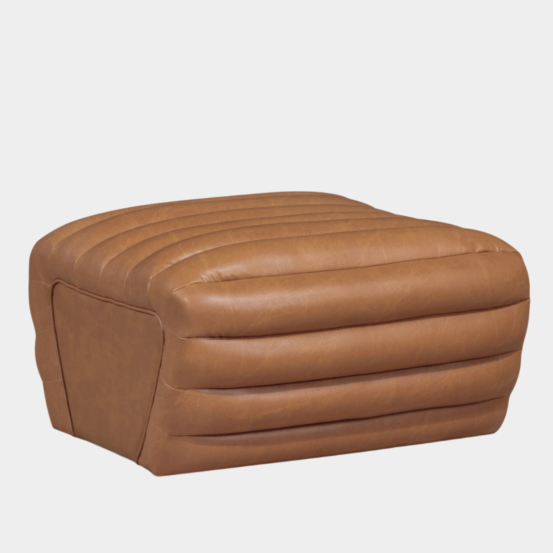 Vega Vegan Leather Upholstered Ottoman