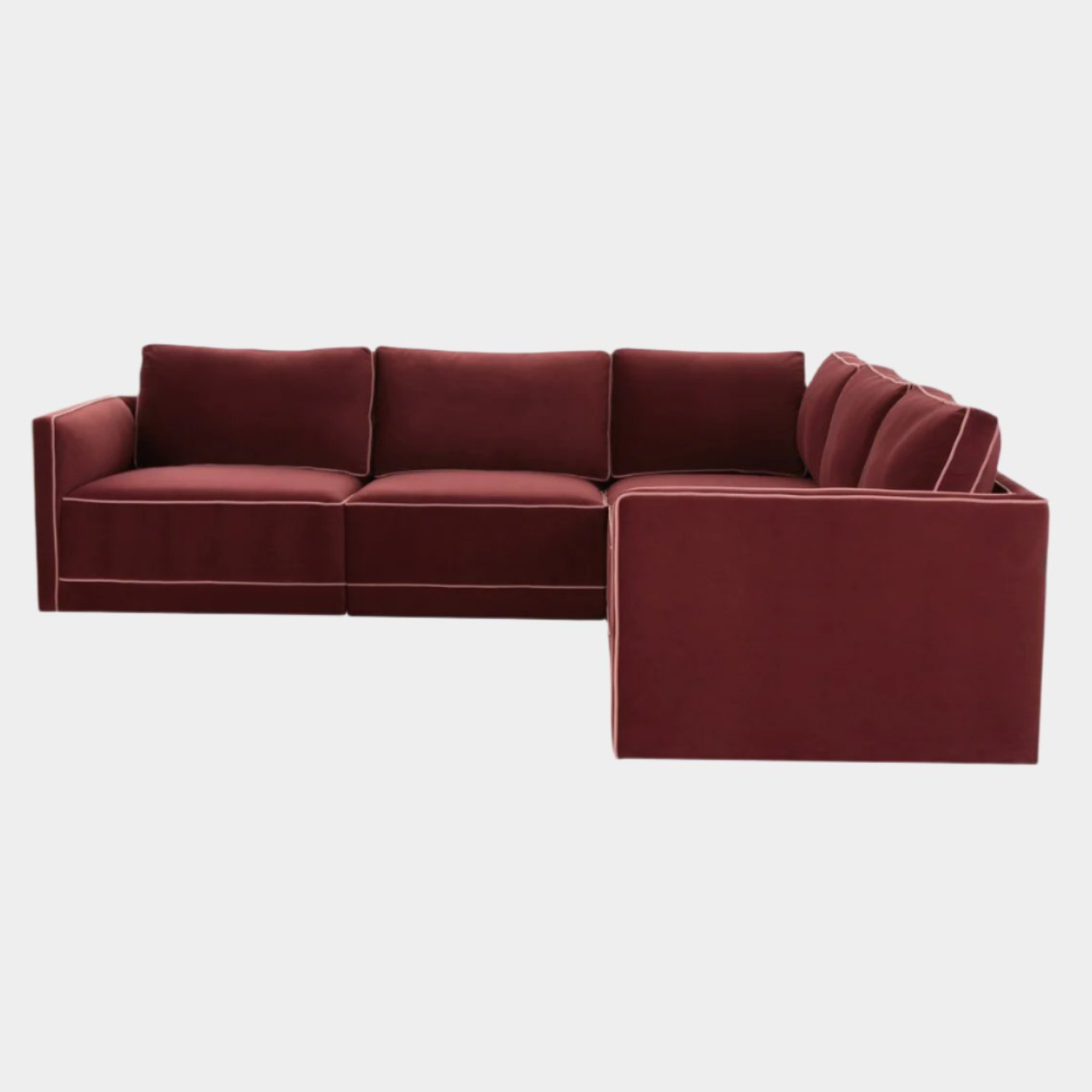 Willow Berry Red Modular L Sectional