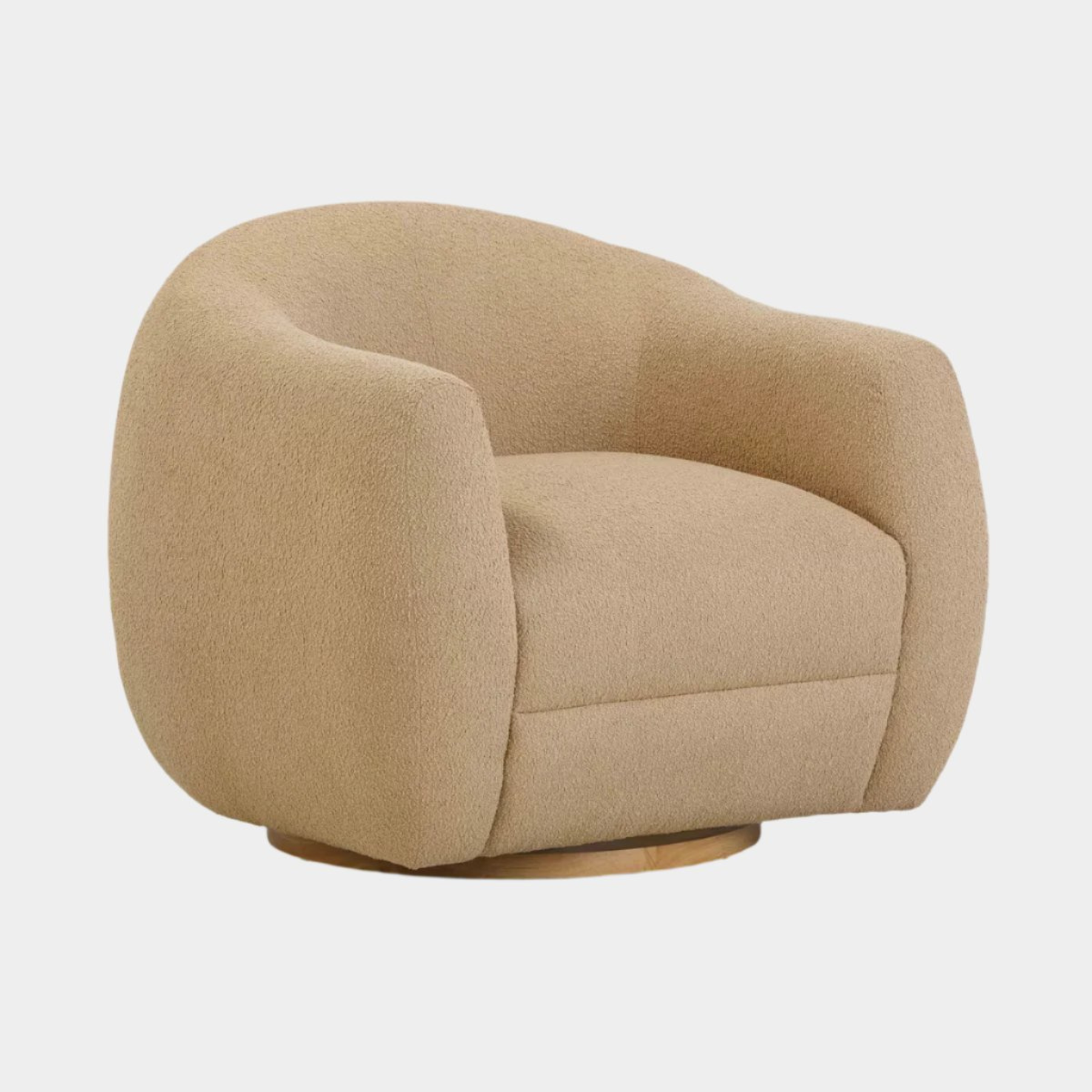 Judy Honey Boucle Swivel Chair