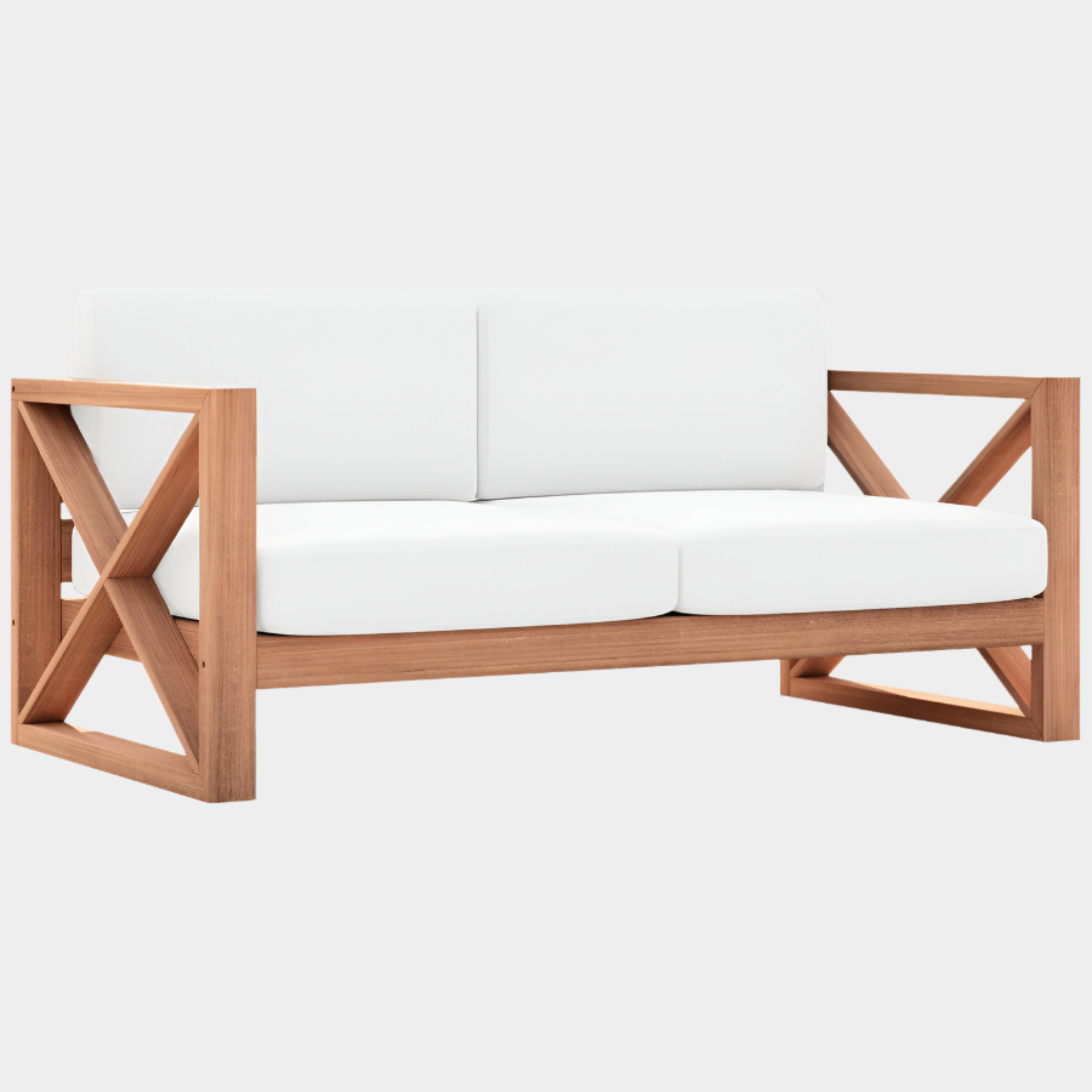 Anguilla Water Resistant Fabric Upholsetered Outdoor Patio Loveseat
