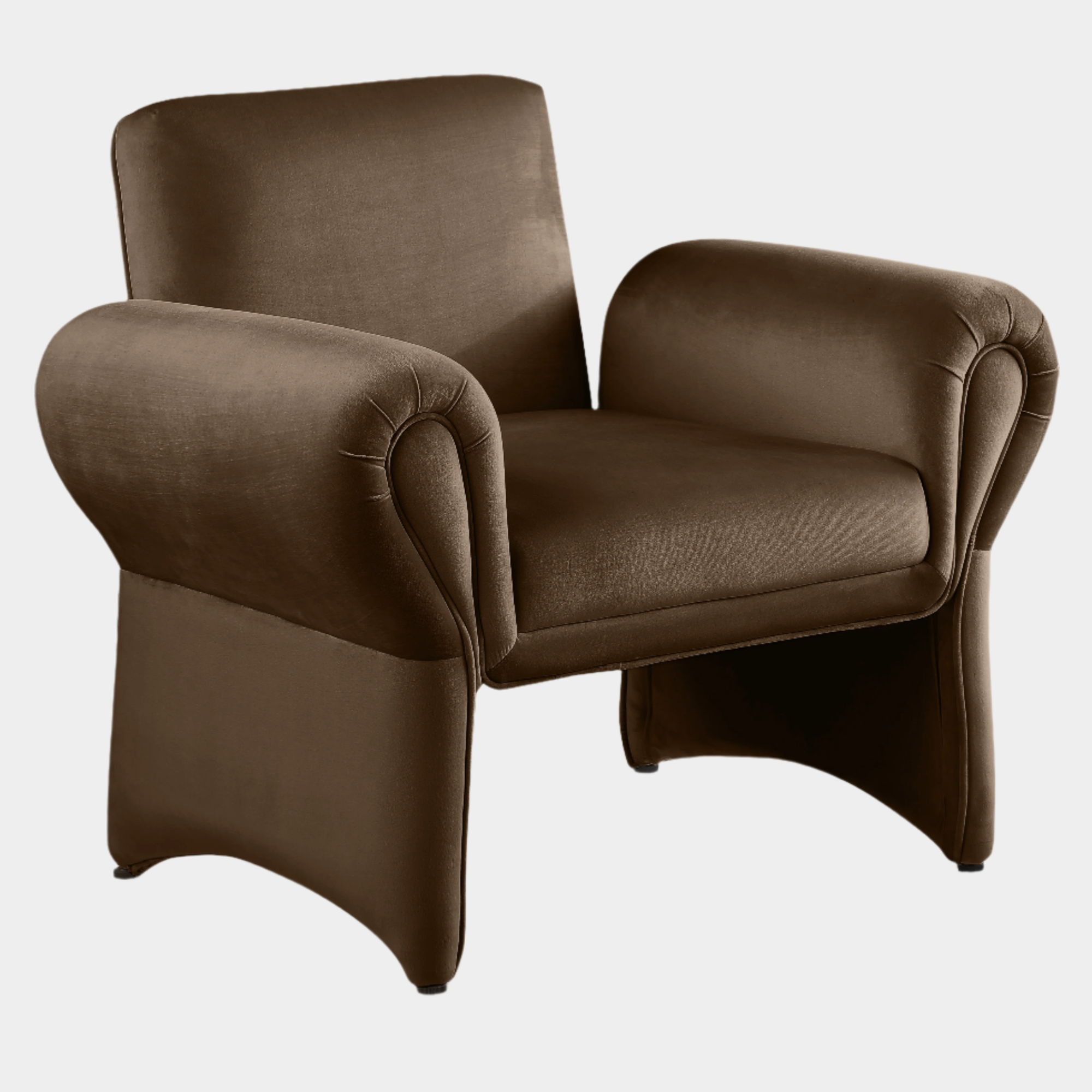 Fauteuil d'appoint rembourré en chenille Vivi 