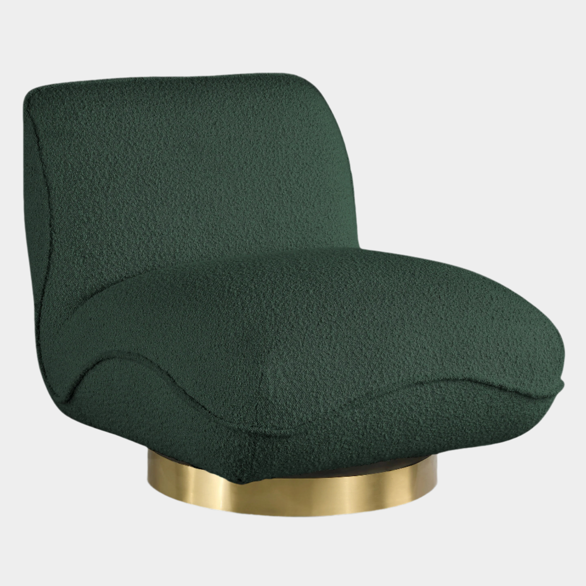 Geneva Boucle Fabric Upholstered Swivel Accent Chair