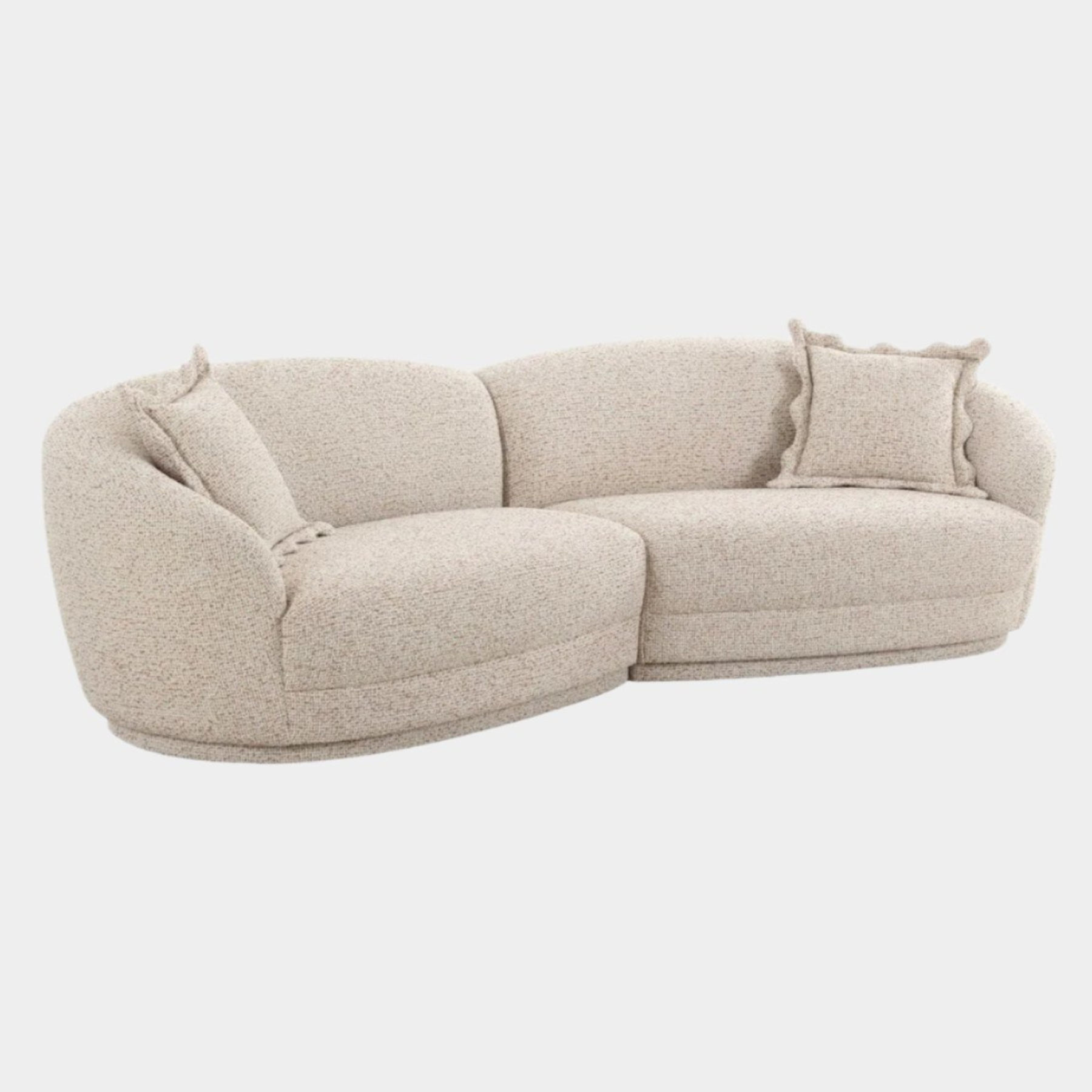 Marion Two-Tone Textured Boucle 4 Person Sectional