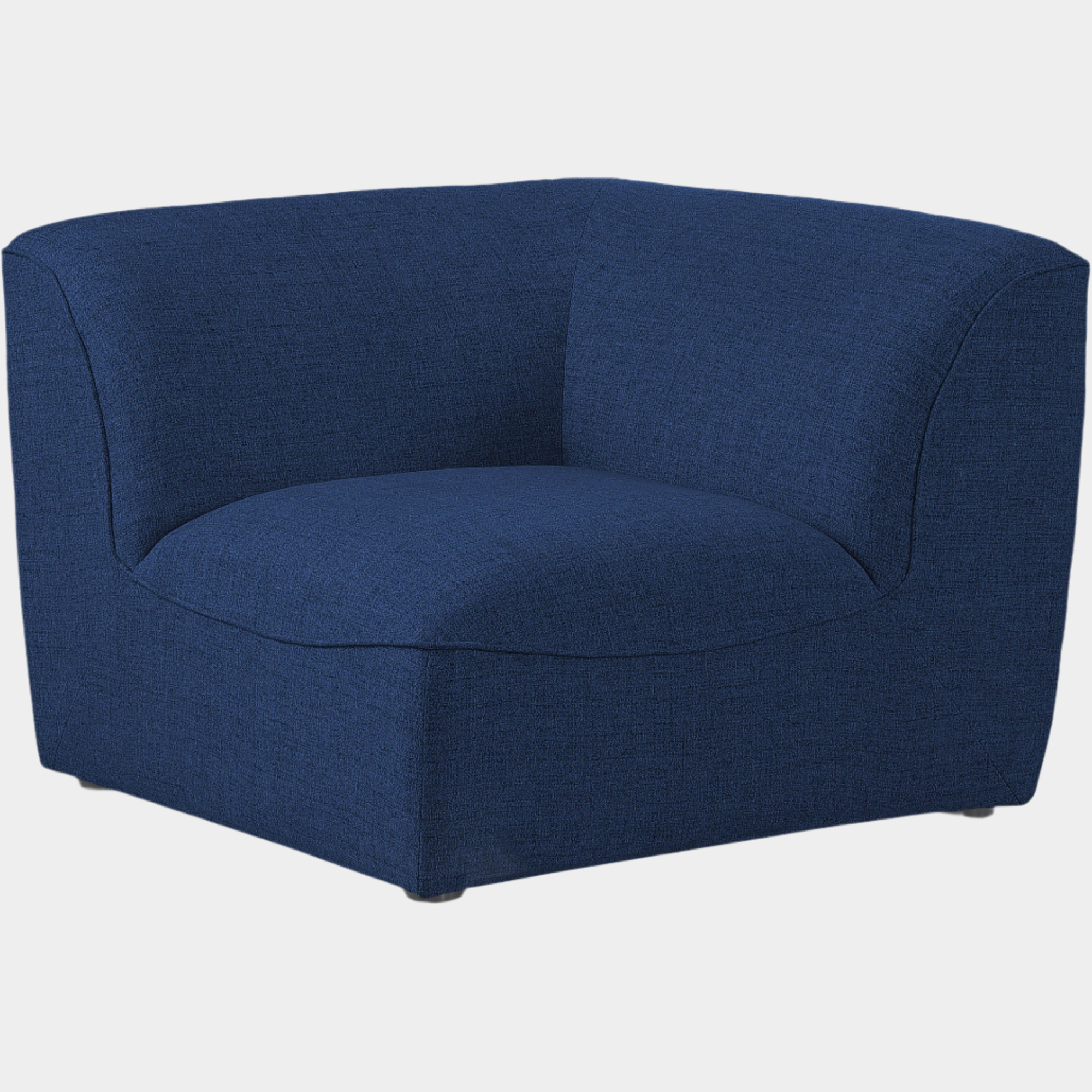 Miramar Linen Textured Fabric Upholstered Corner Modular Chair