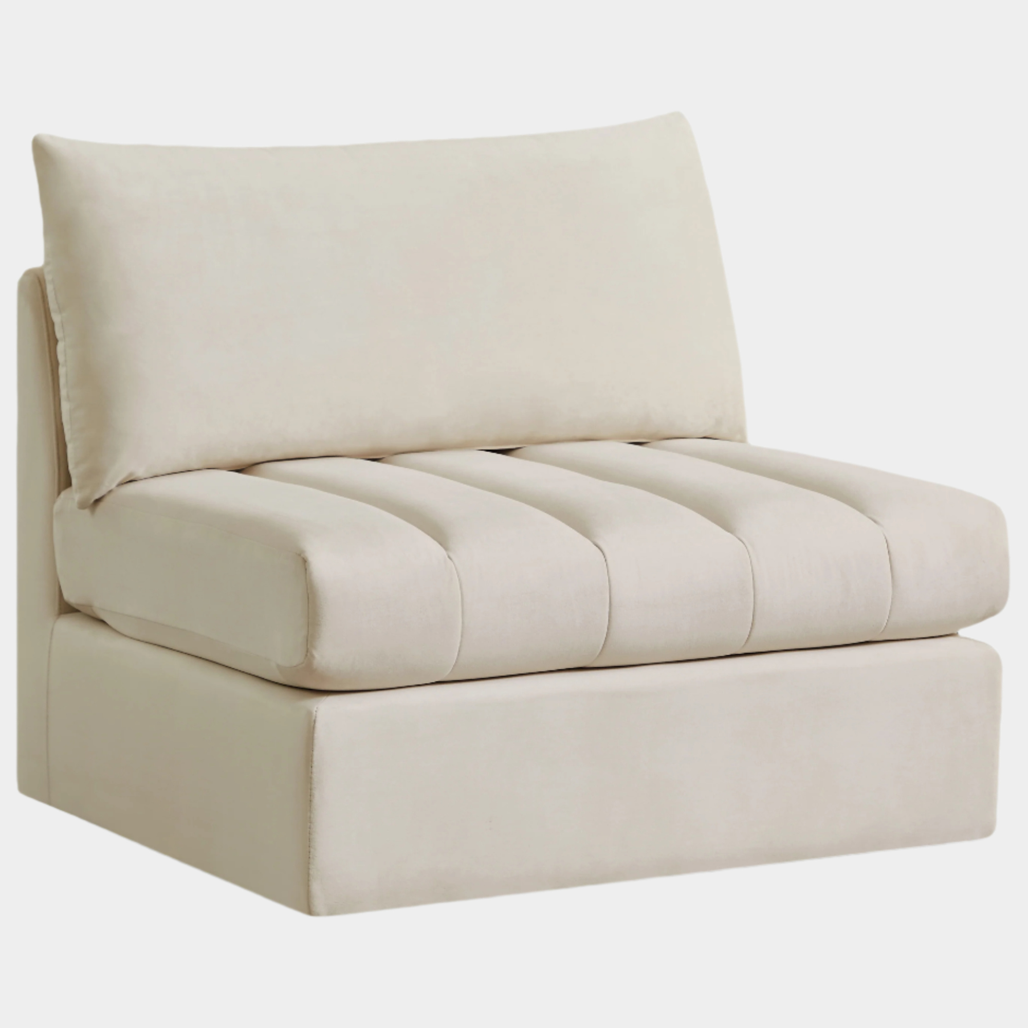 Jacob Velvet Upholstered Armless Modular Chair