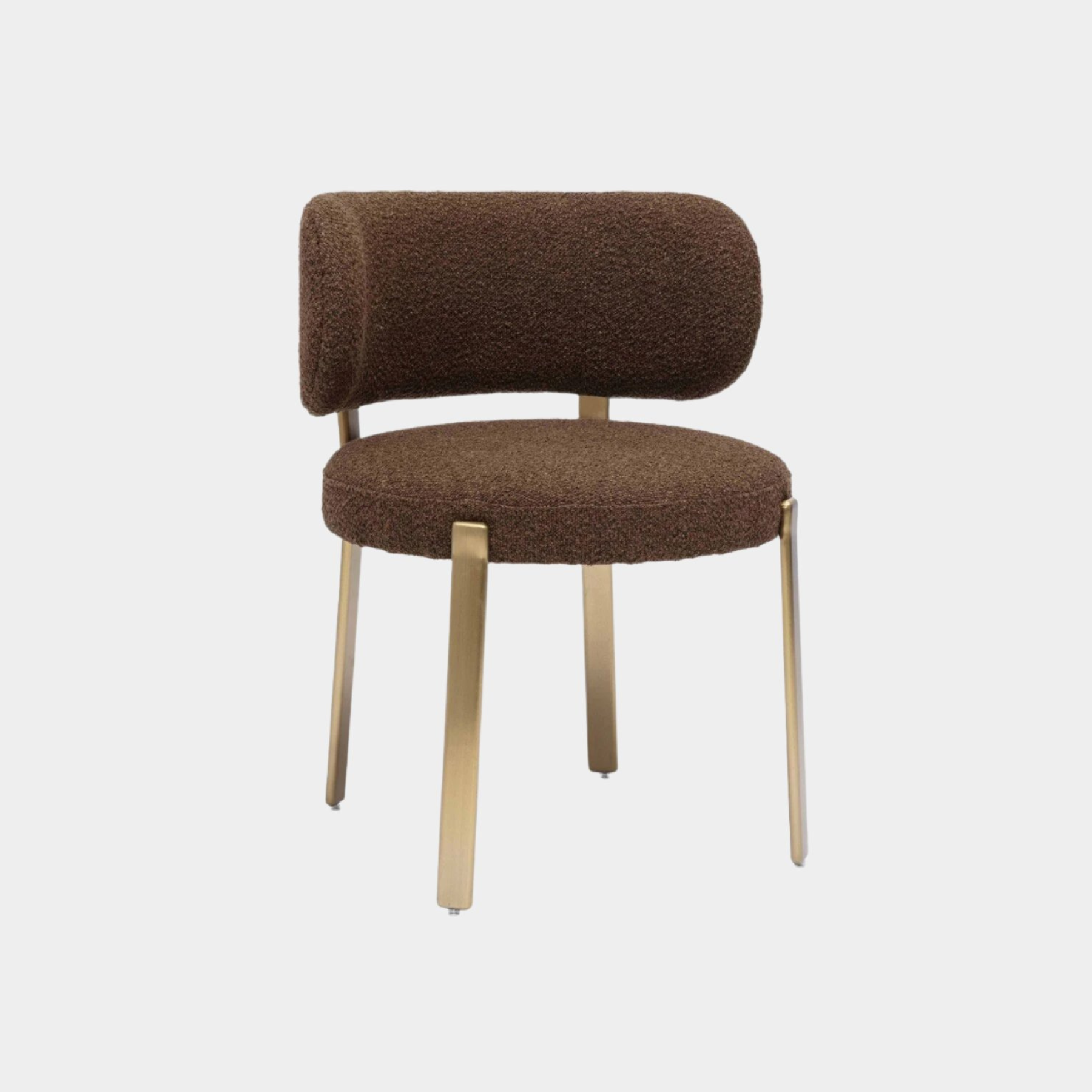 Margaret Chocolate Brown Performance Boucle Dining Chair