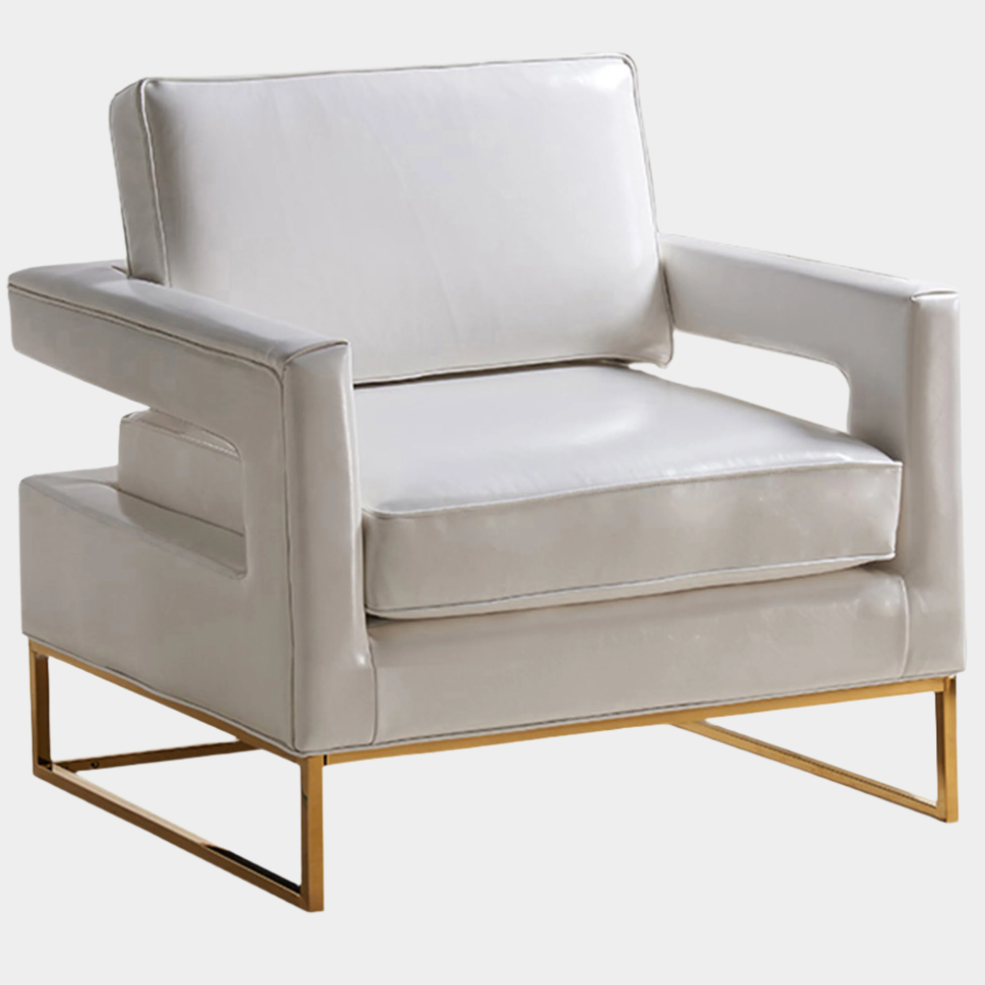 Fauteuil d'appoint rembourré en chenille Vivi 