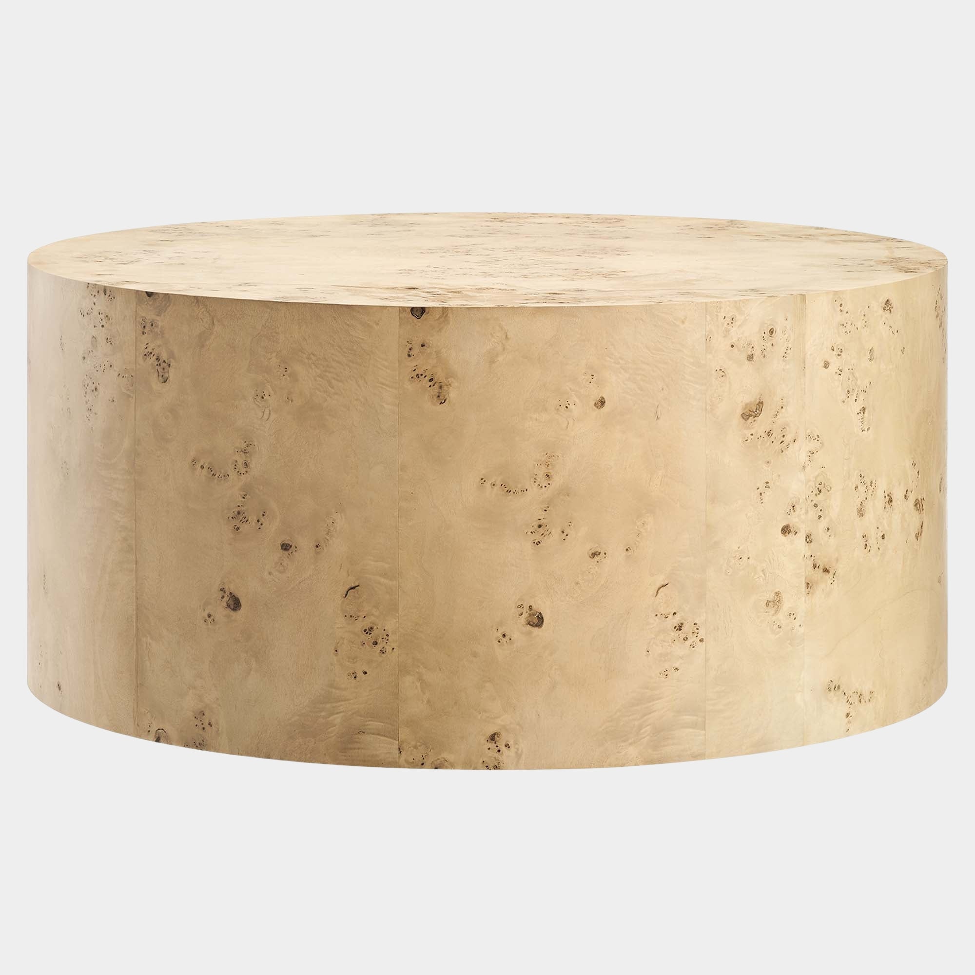 Cosmos 35" Round Burl Wood Coffee Table