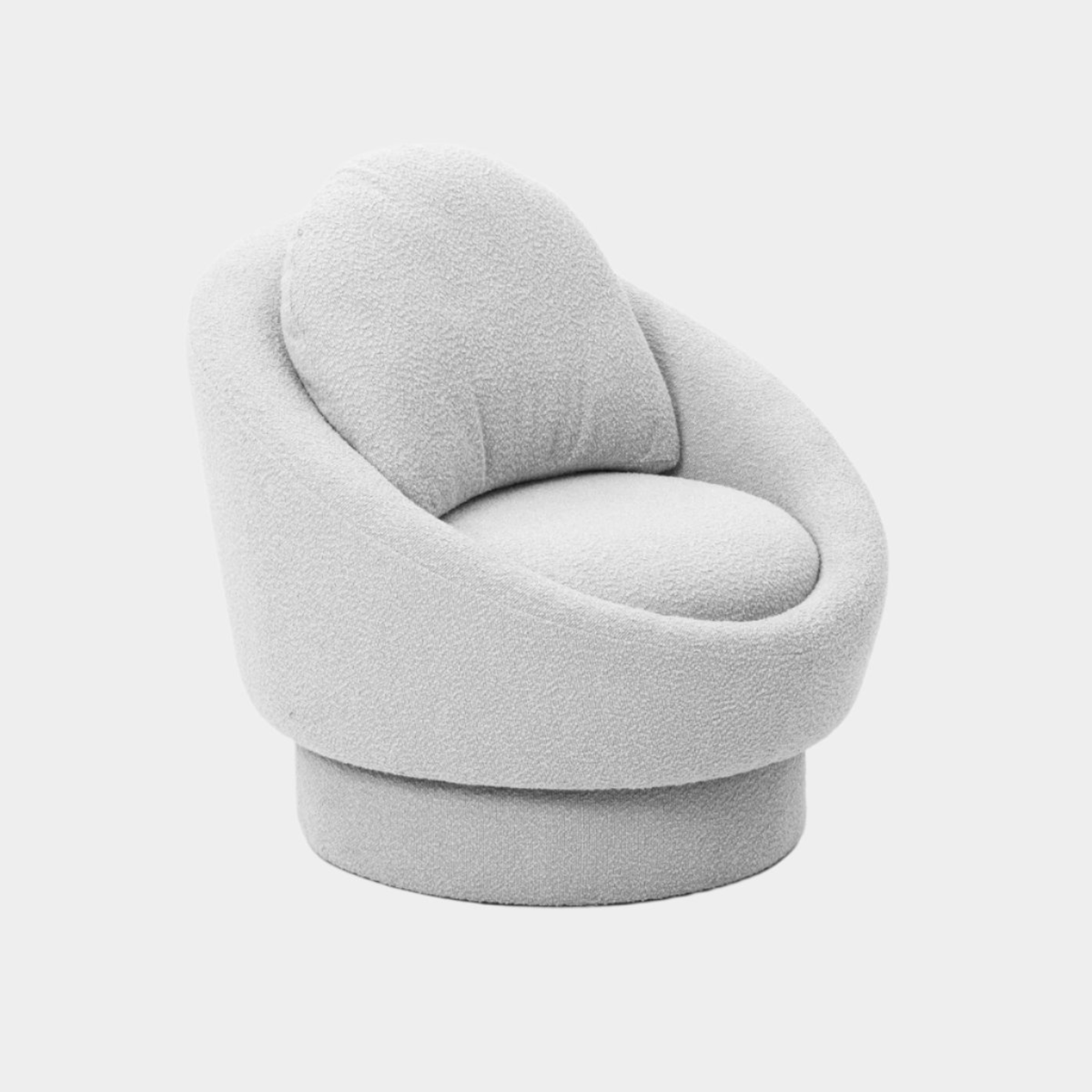 Sammy Boucle Swivel Lounge Chair