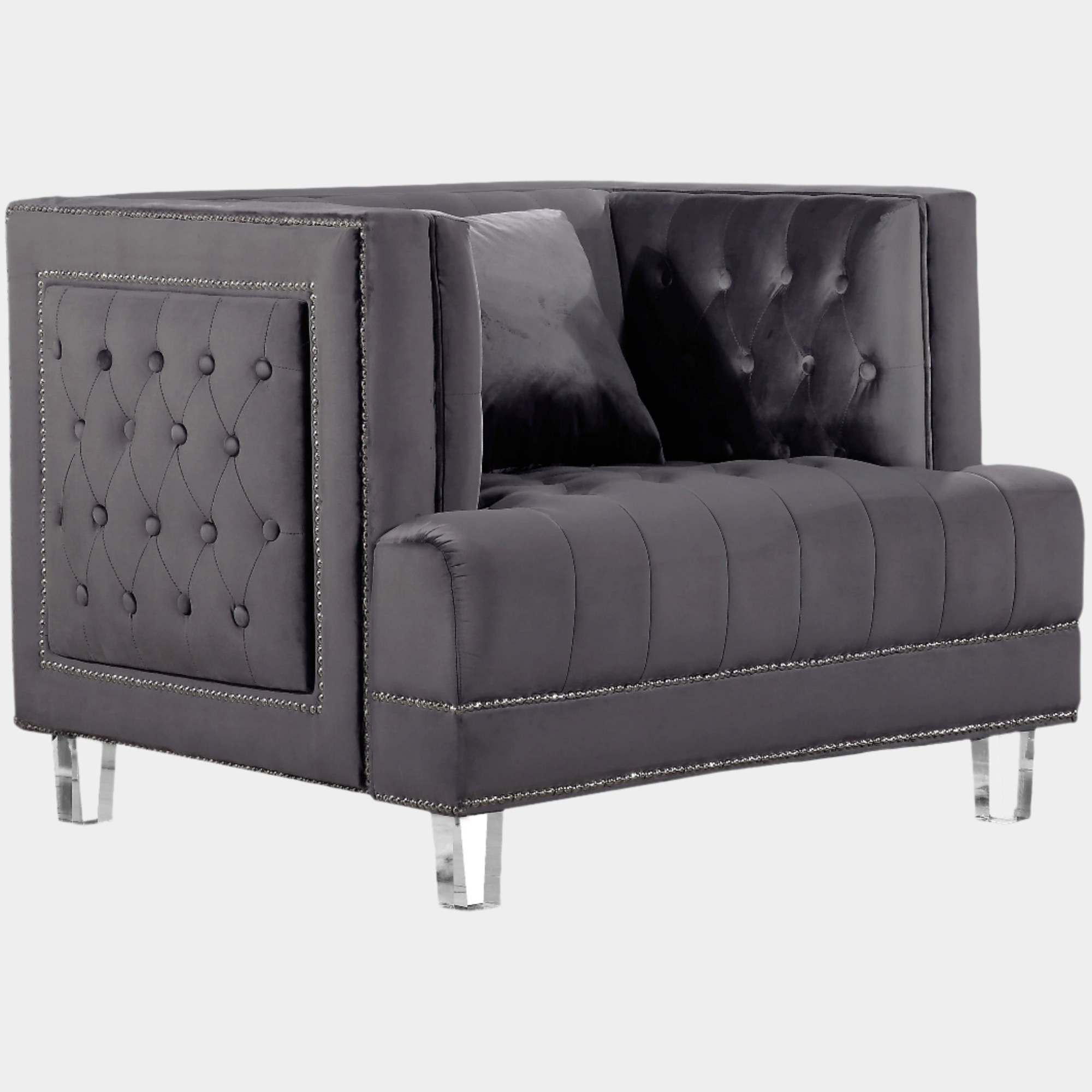 Fauteuil d'appoint rembourré en chenille Vivi 