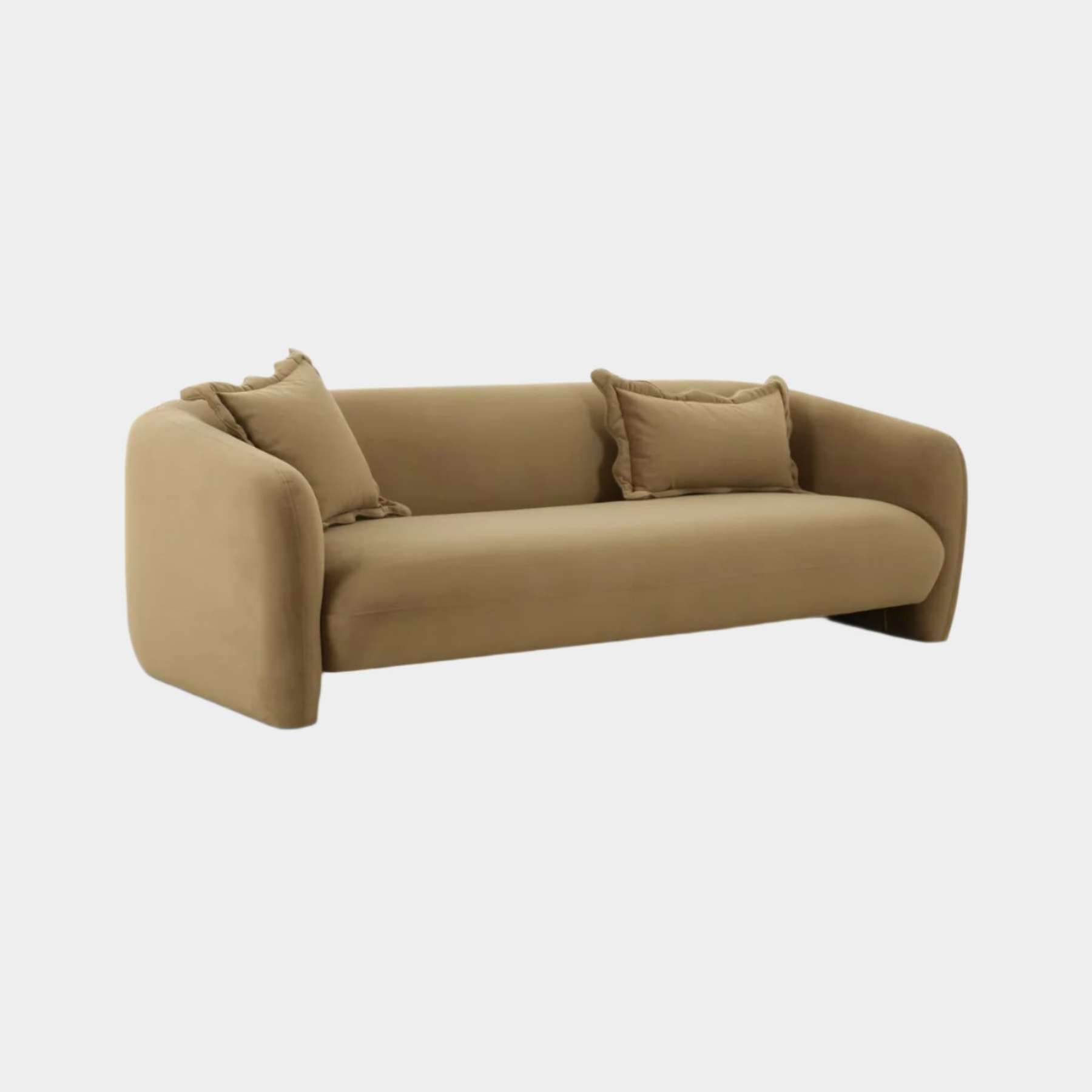 Lou Cafe Au Lait Performance Velvet Sofa