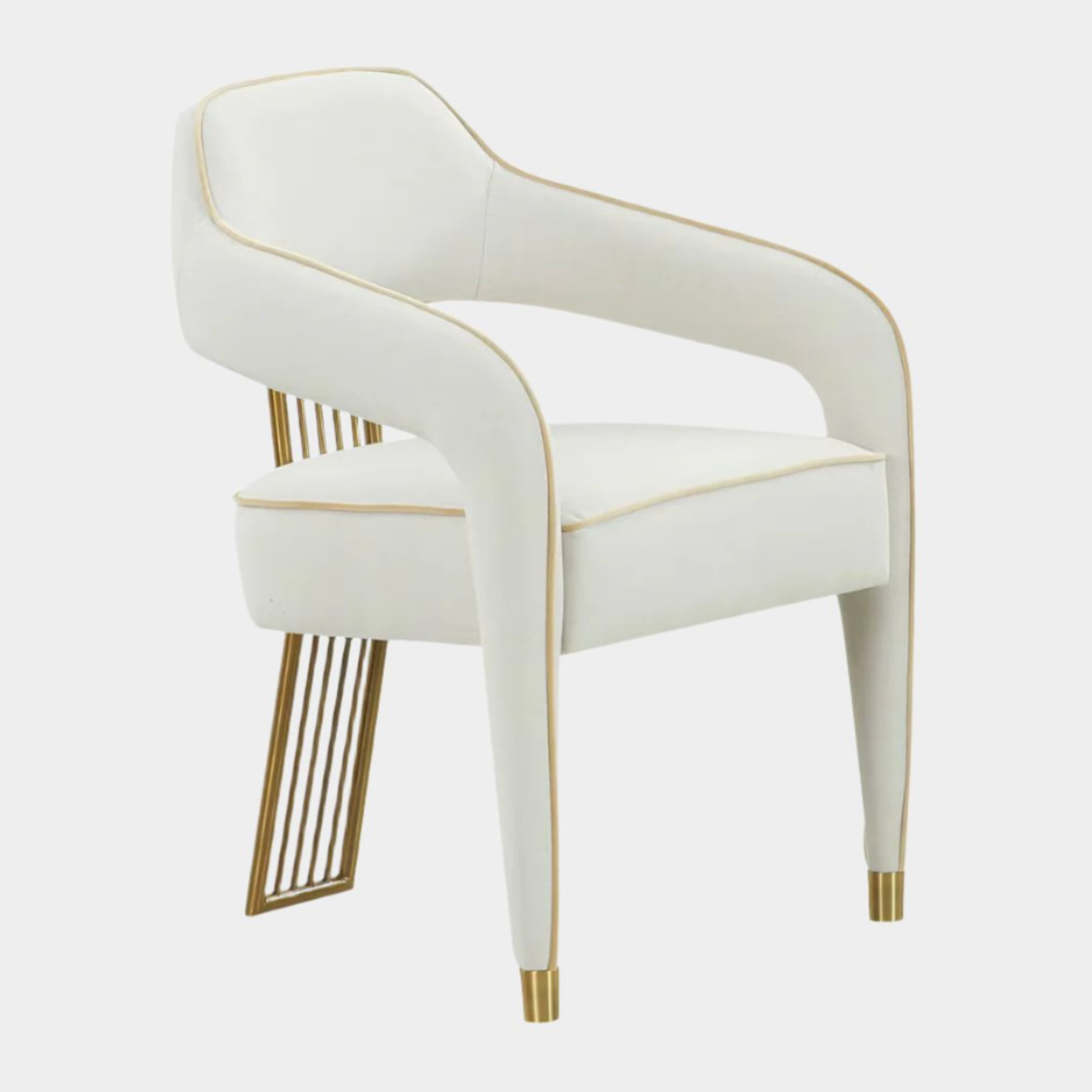 Corralis Cream Performance Linen Dining Chair