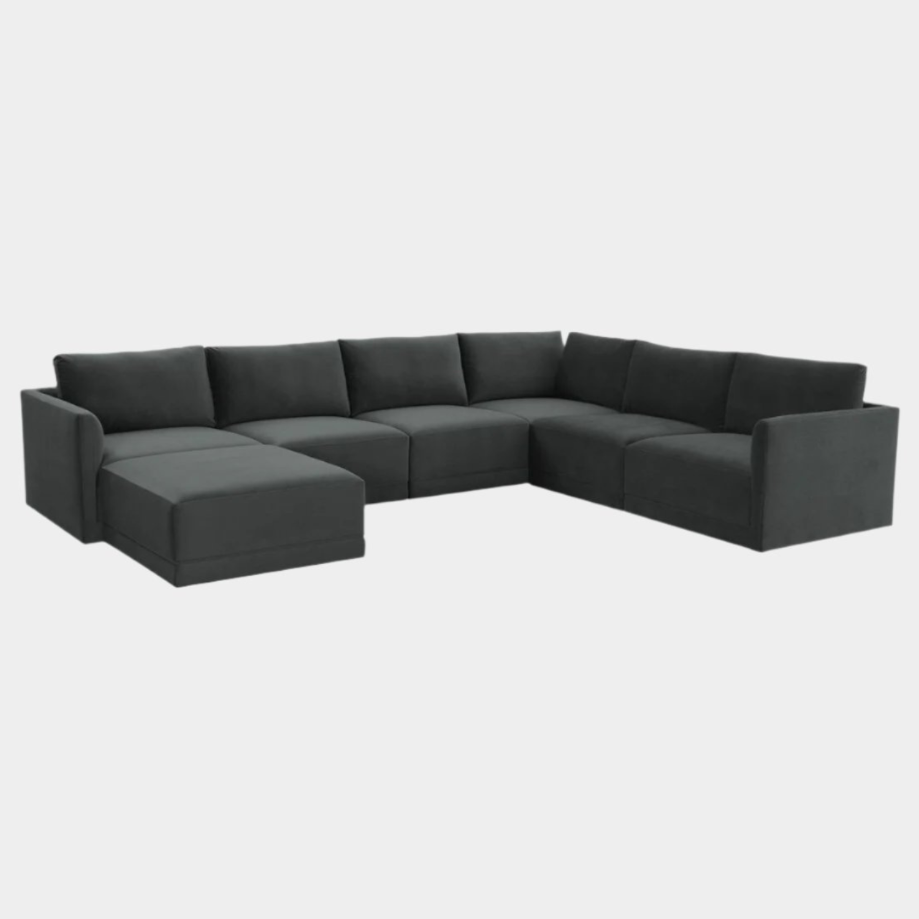 Willow Charcoal Modular Large Chaise Sectional