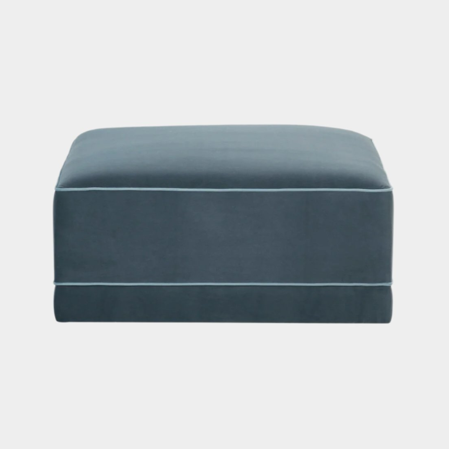 Willow Misty Blue Ottoman