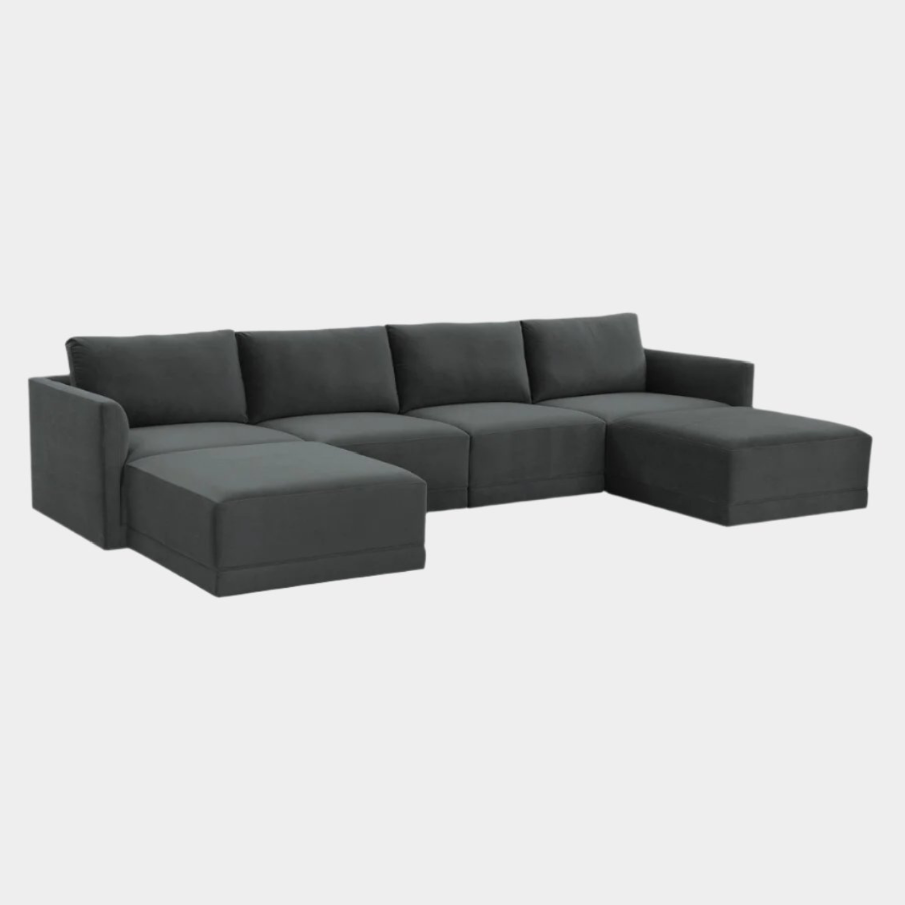 Willow Charcoal Modular U Sectional