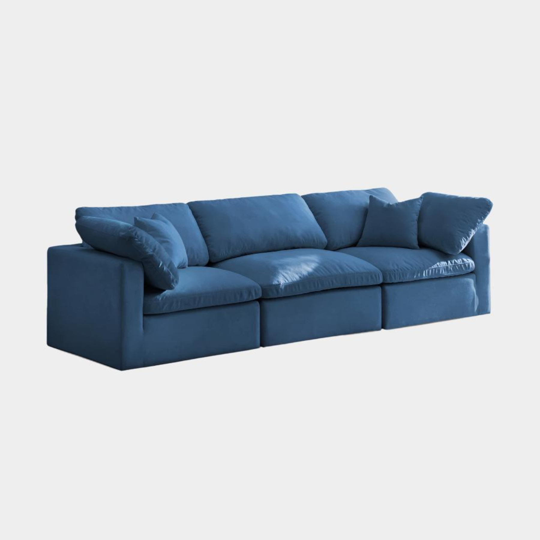 Plush Velvet Standard Comfort Modular Sofa