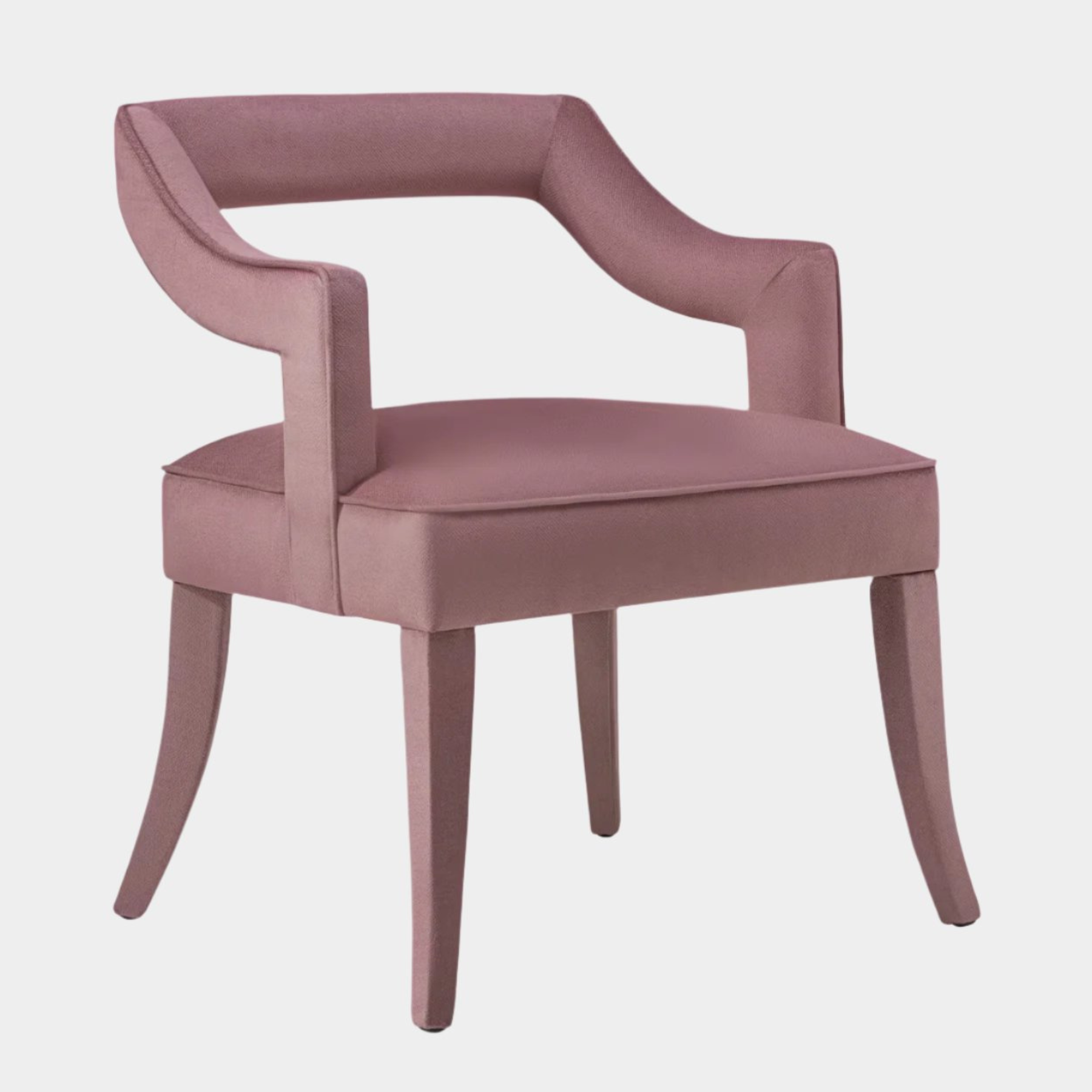 Tiffany Pink Slub Velvet Chair