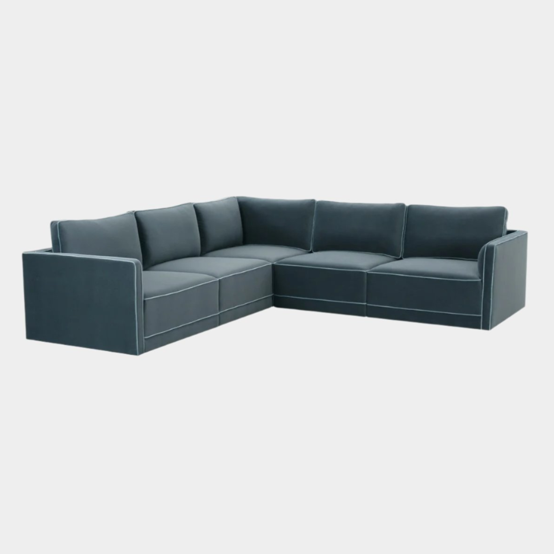 Willow Misty Blue Modular L Sectional