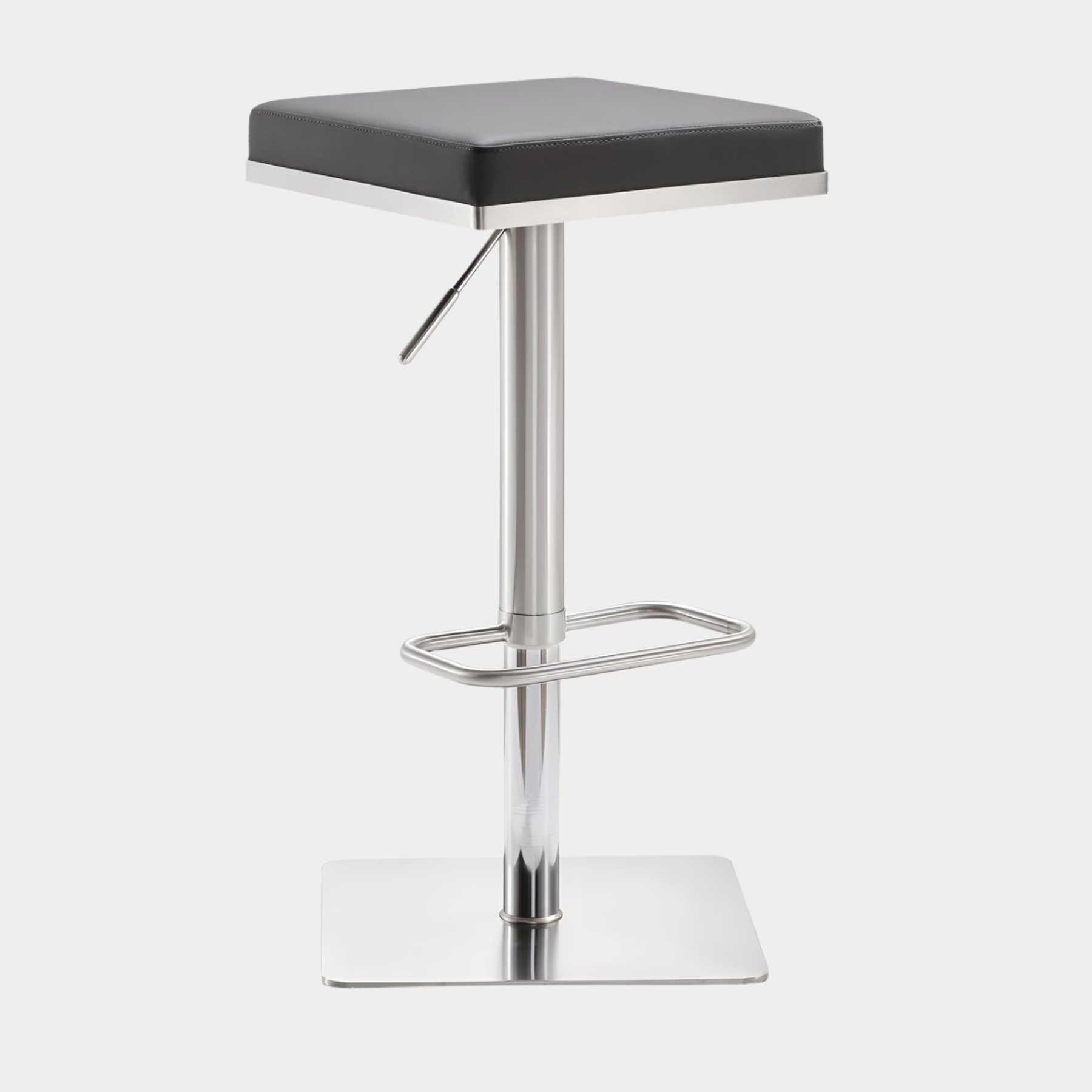 Bari Grey Steel Adjustable Barstool