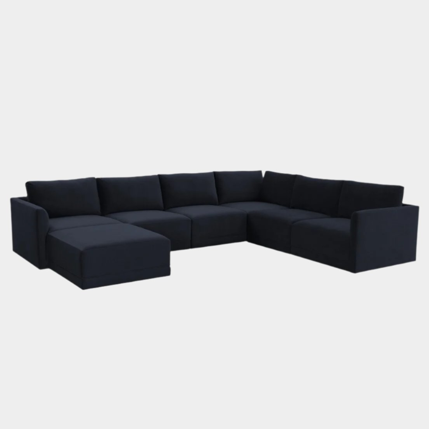 Willow Navy Modular Large Chaise Sectional