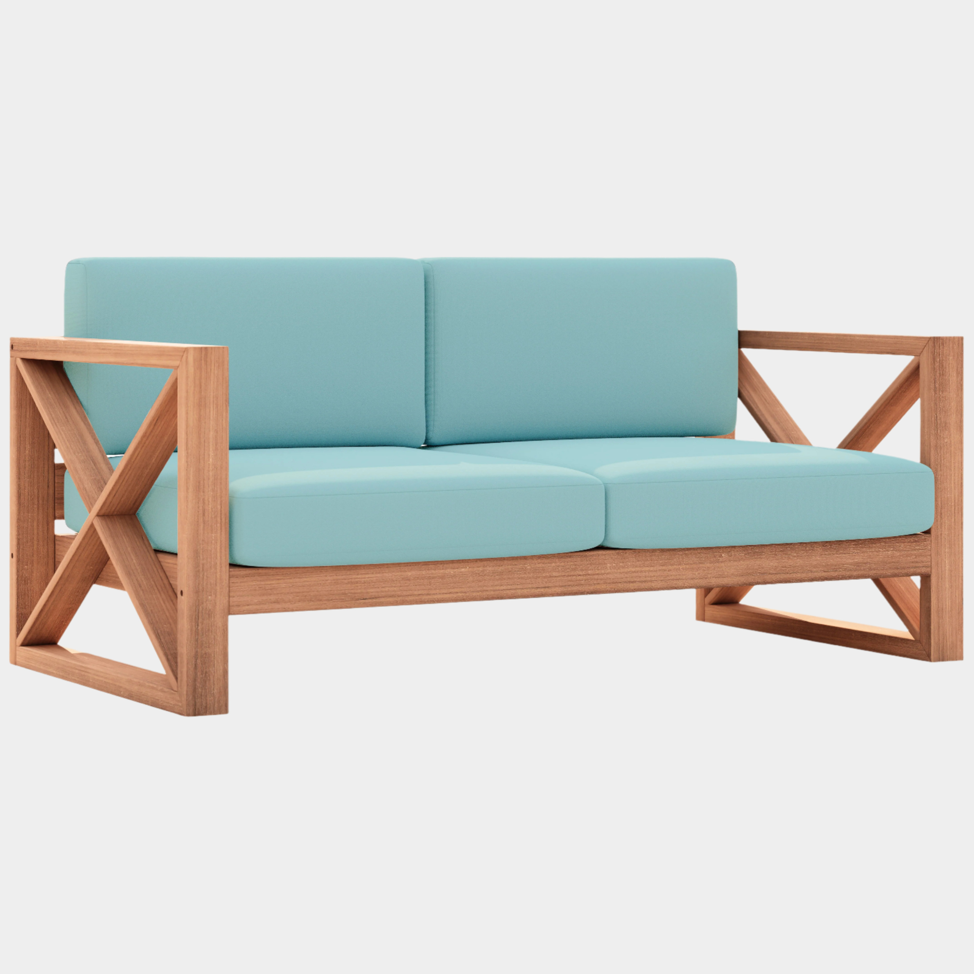 Anguilla Water Resistant Fabric Upholsetered Outdoor Patio Loveseat