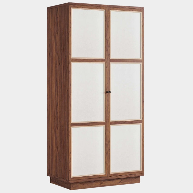 Capri 70" Tall Wood Grain Storage Cabinet in Walnut