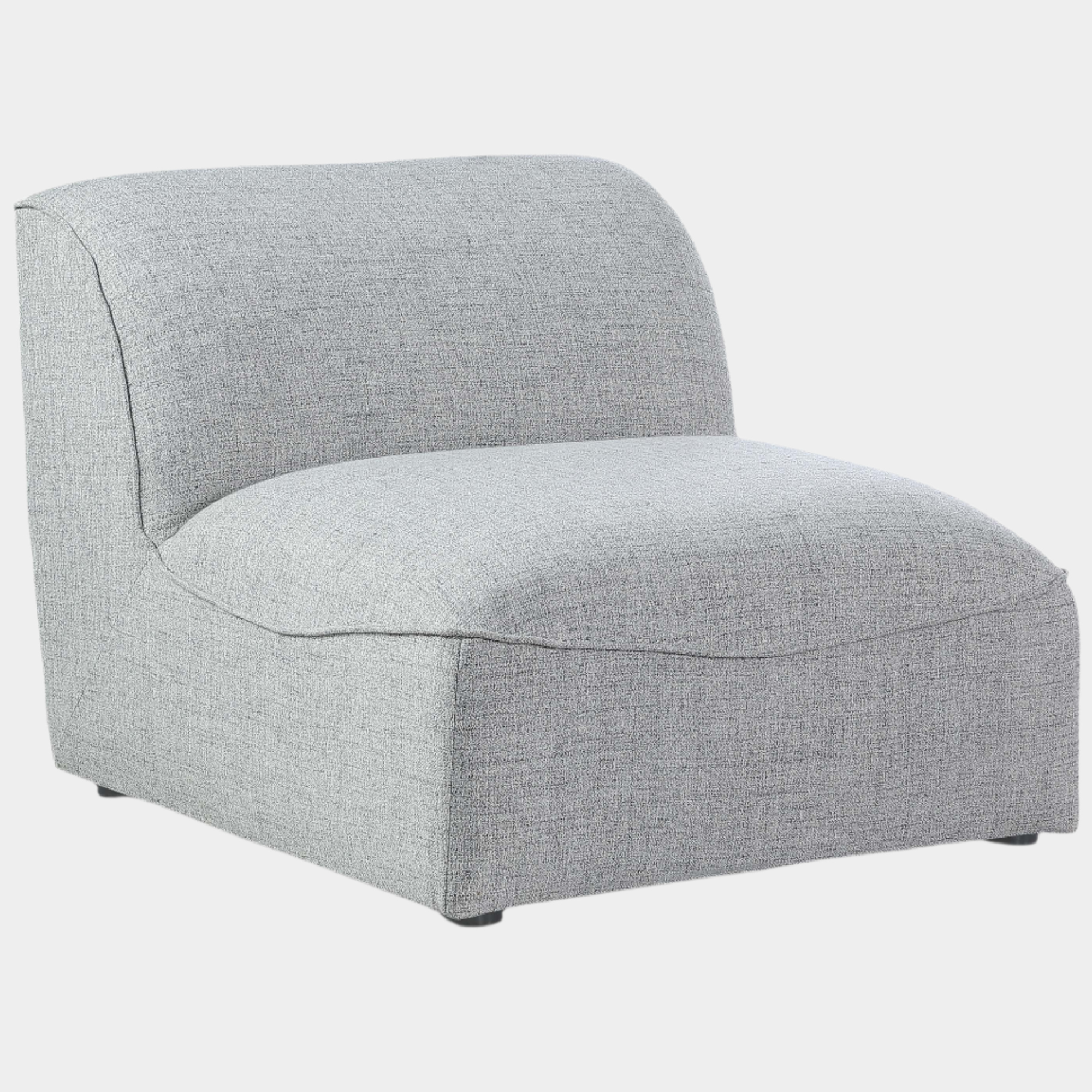 Miramar Linen Textured Fabric Upholstered Armless Modular Chair