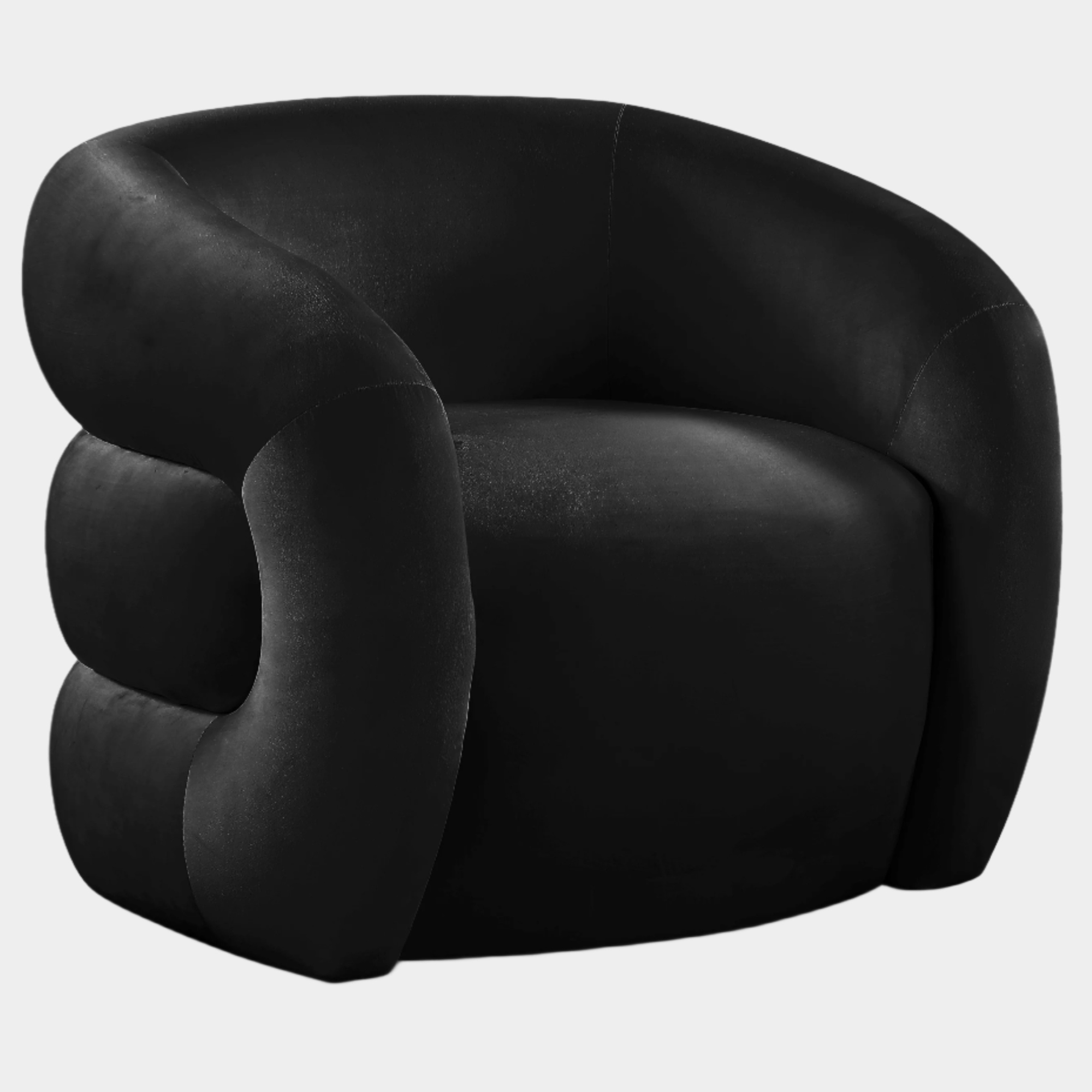 Fauteuil d'appoint rembourré en chenille Vivi 