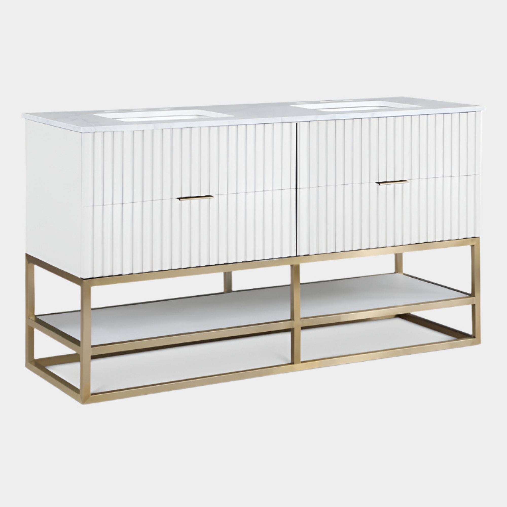 Meuble-lavabo mural pour salle de bain avec lavabo inclus