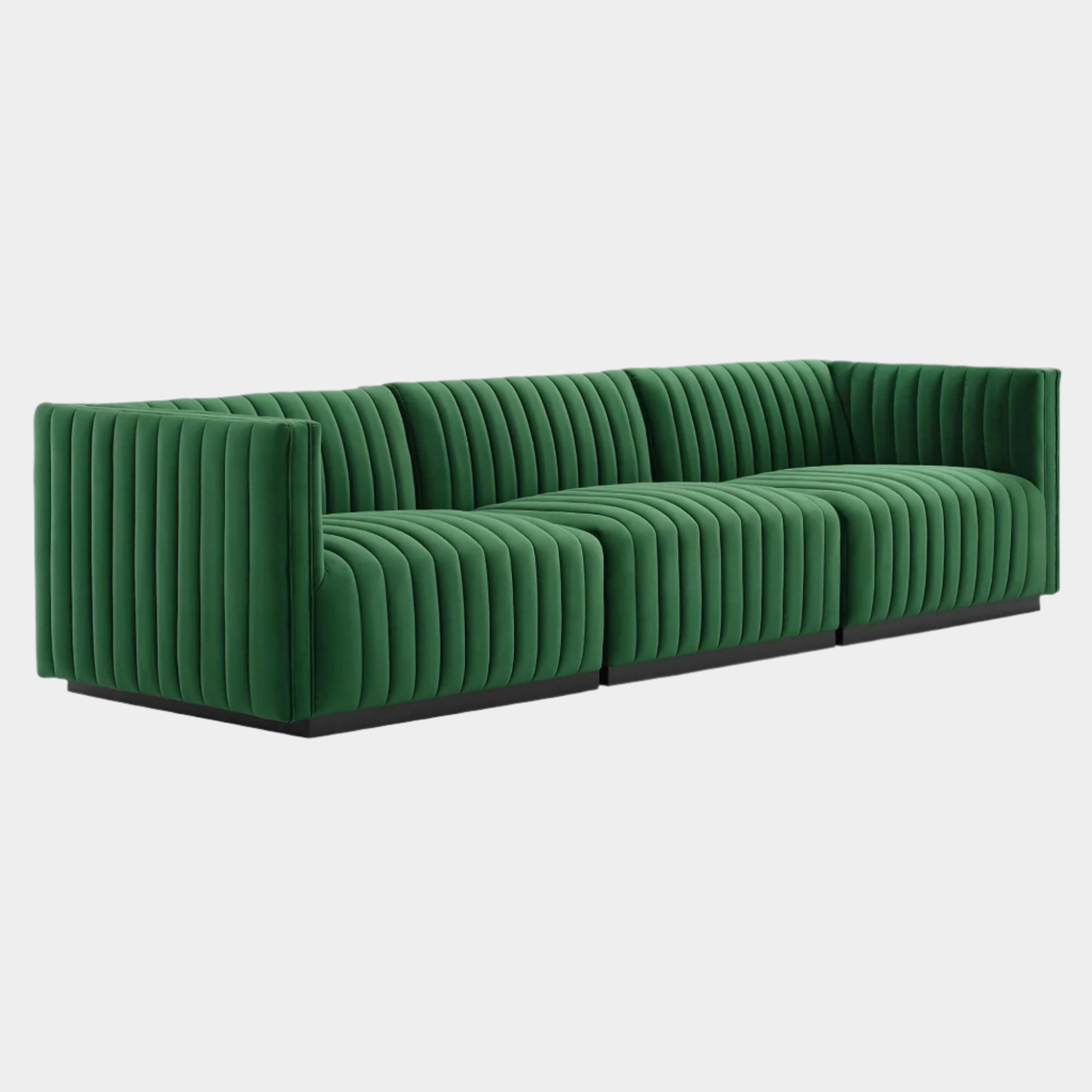 Conjure Channel Tufted Performance Velvet Sofa