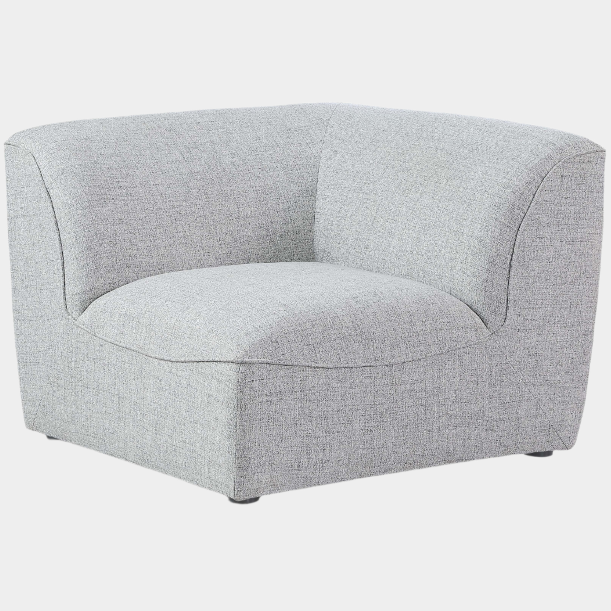 Miramar Linen Textured Fabric Upholstered Corner Modular Chair