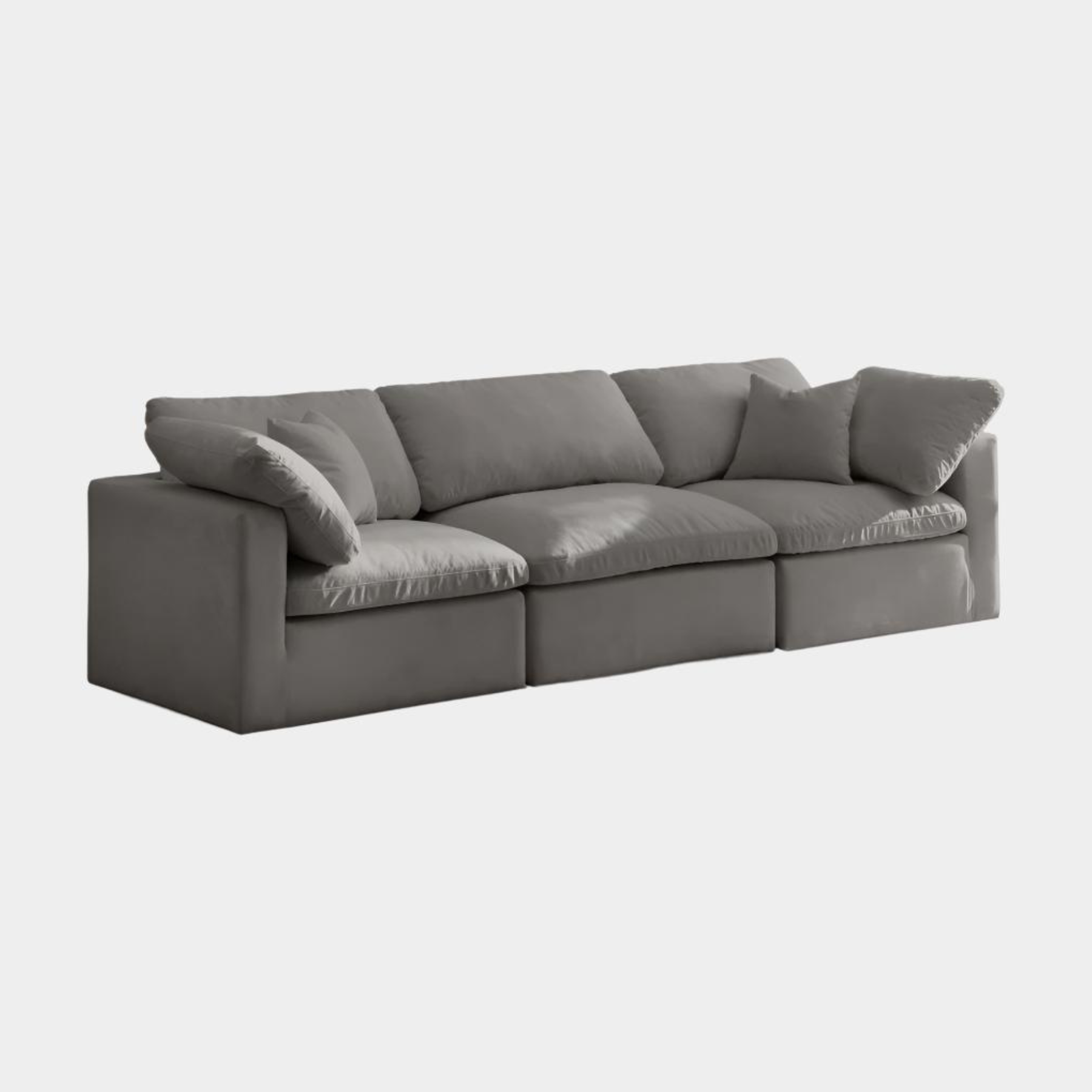 Plush Velvet Standard Comfort Modular Sofa