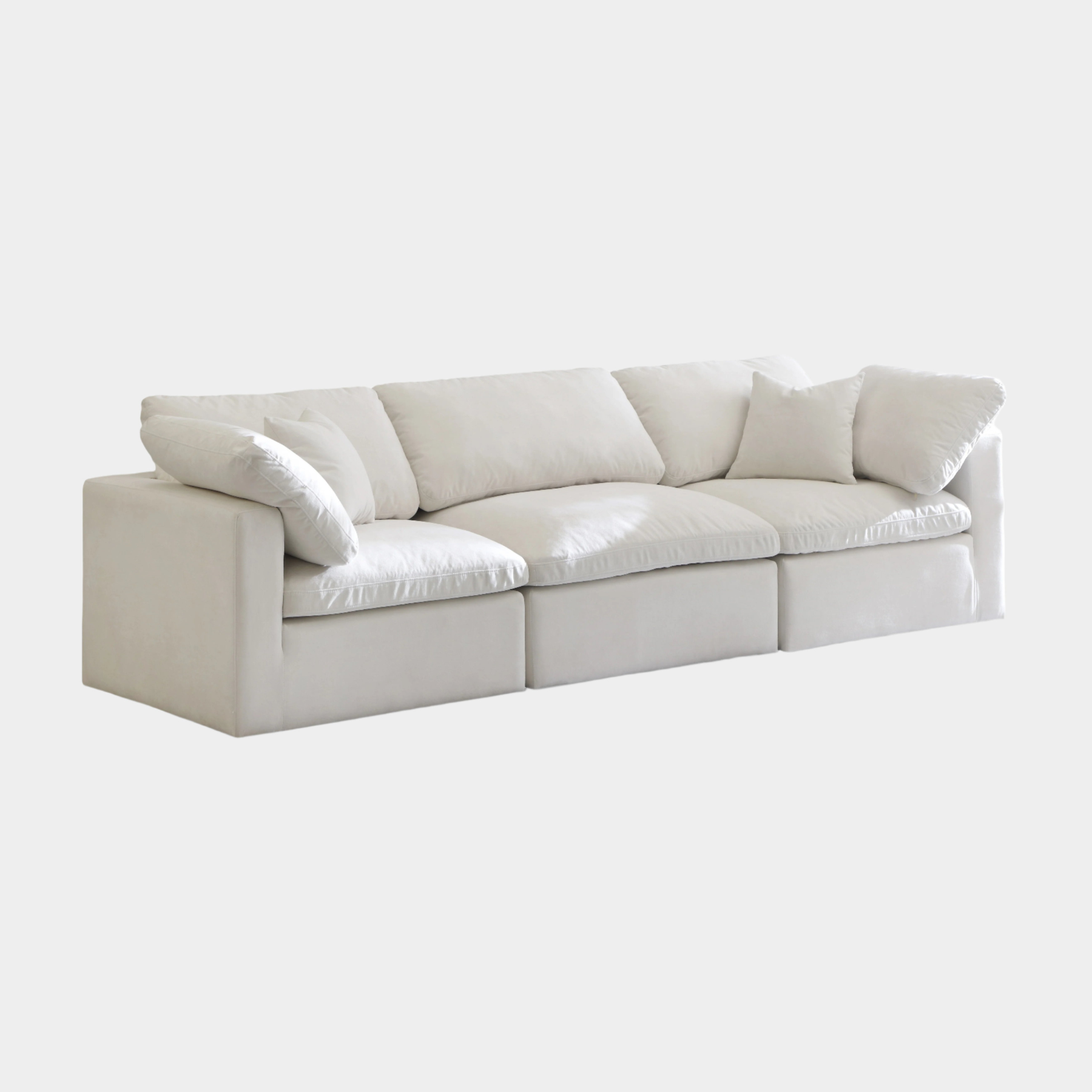 Plush Velvet Standard Comfort Modular Sofa