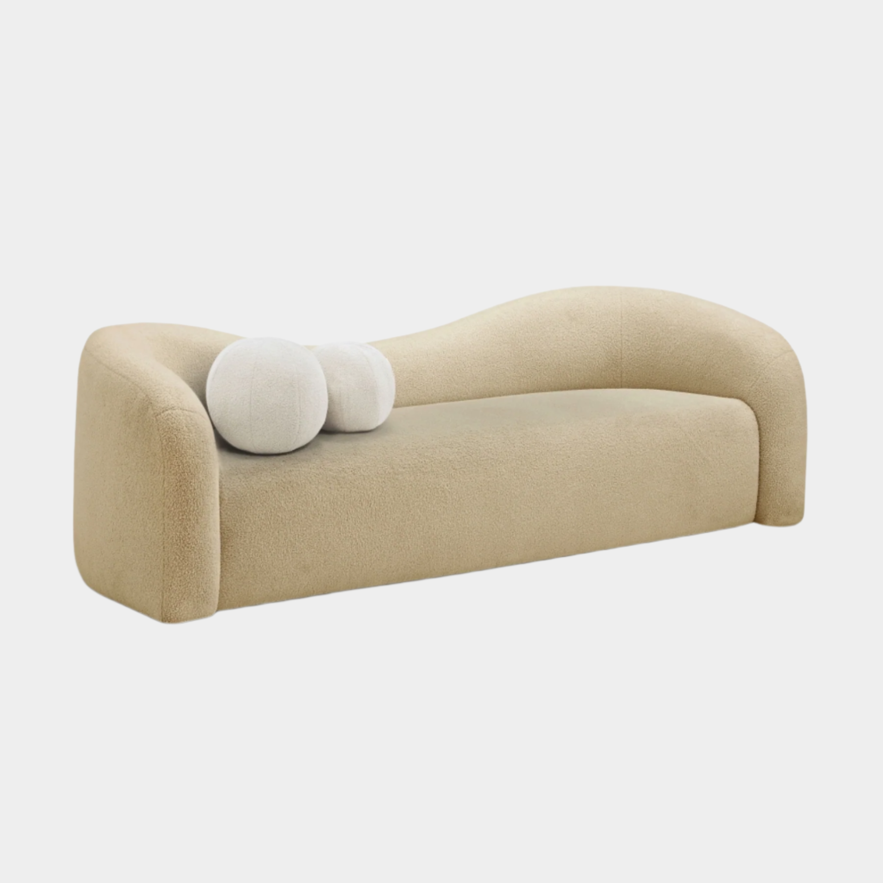 Kali Faux Shearling Teddy Fabric Sofa