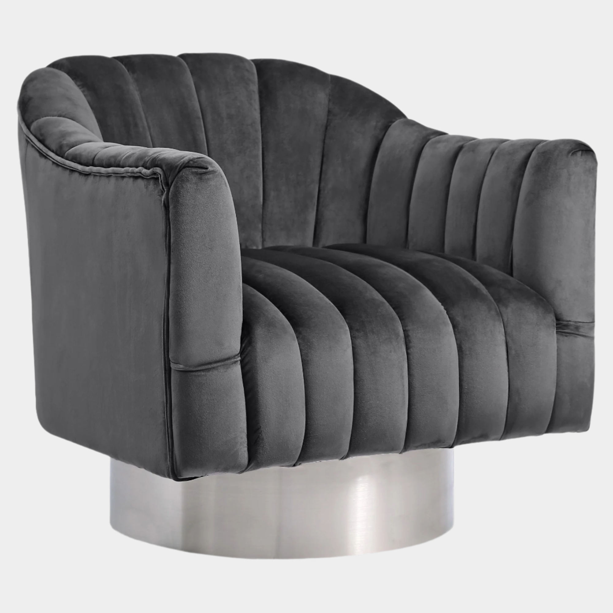 Fauteuil d'appoint rembourré en chenille Vivi 