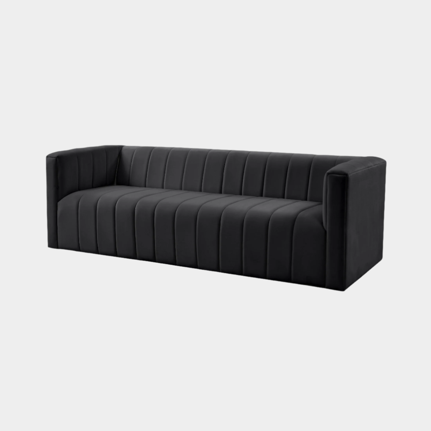 Norah Black Velvet Sofa