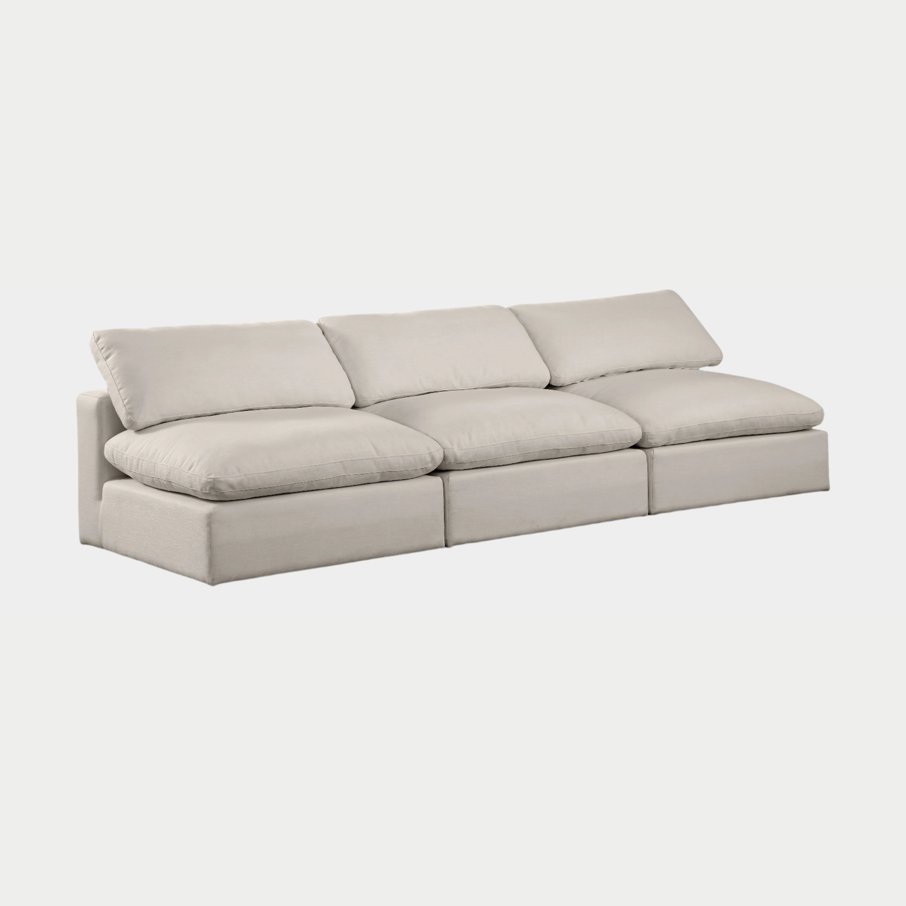 Comfy Linen Textured Fabric Sofa