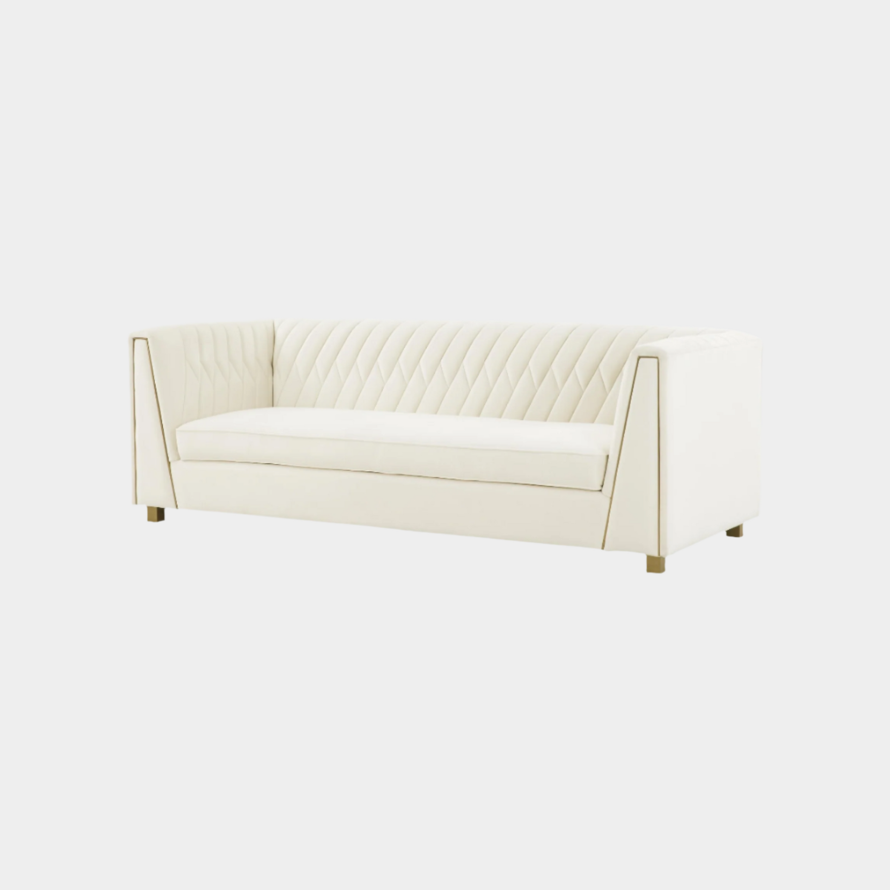 Wafa Cream Velvet Sofa by Inspire Me! Home Decor