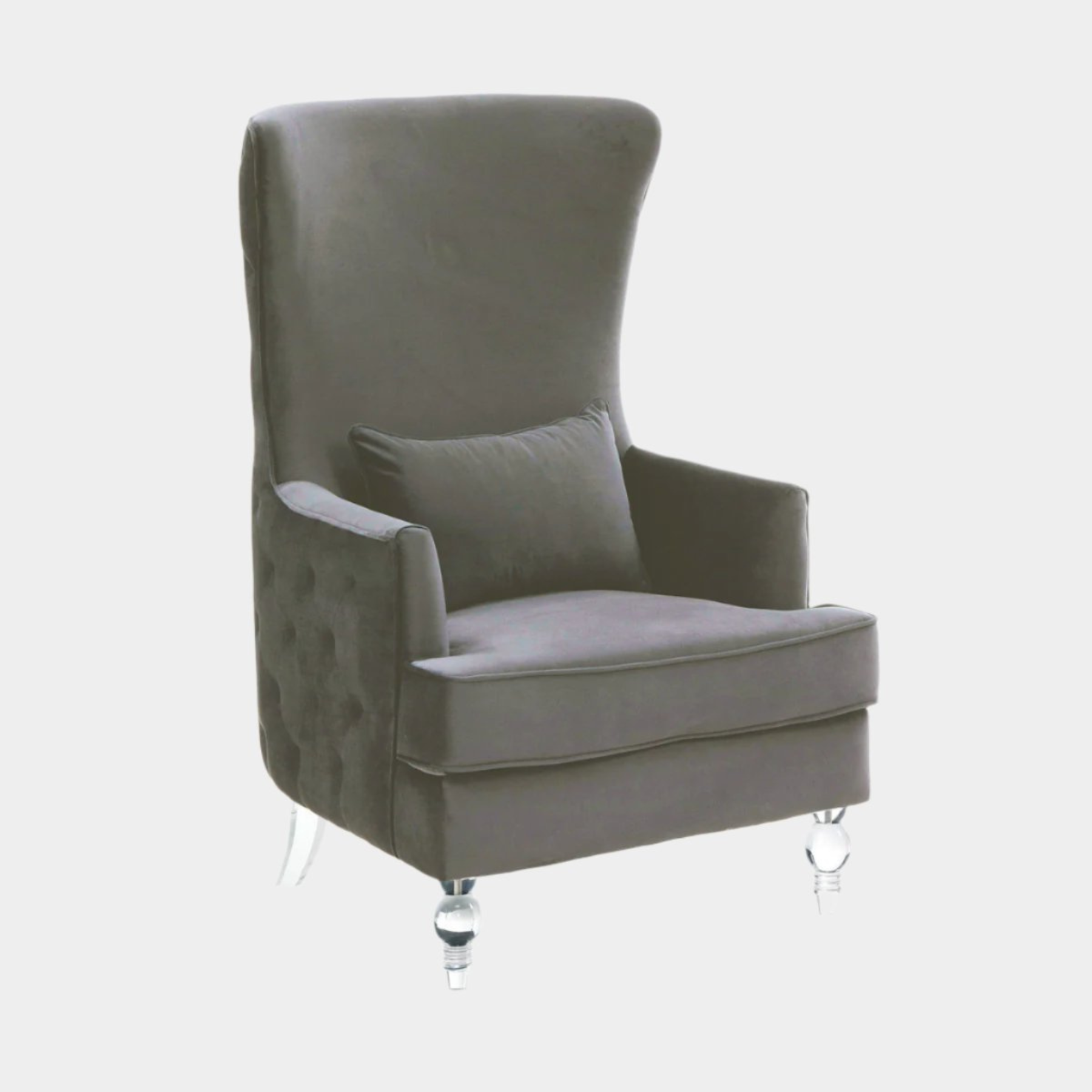 Aubree Velvet Chair with Acrylic Legs