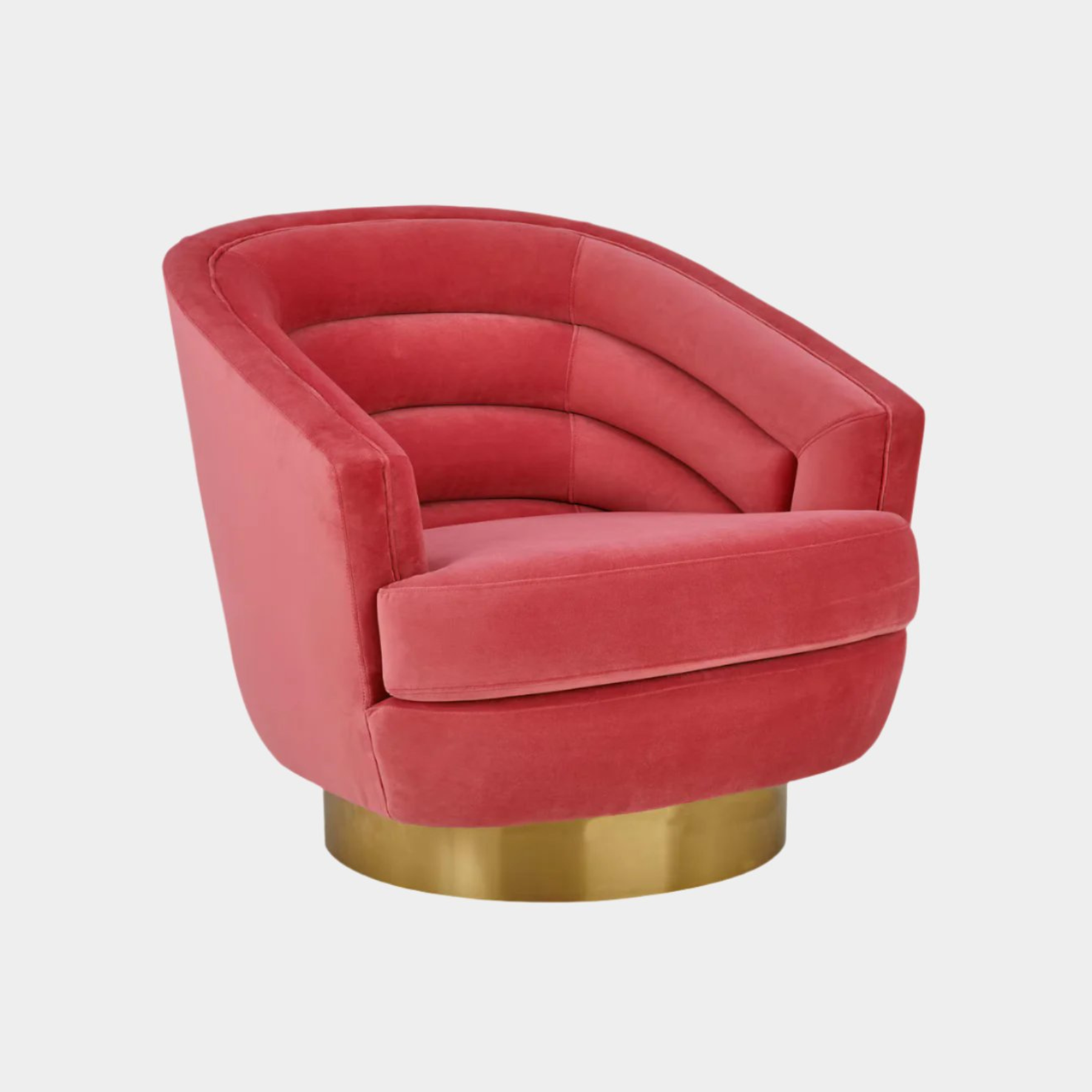 Canyon Hot Pink Velvet Swivel Chair