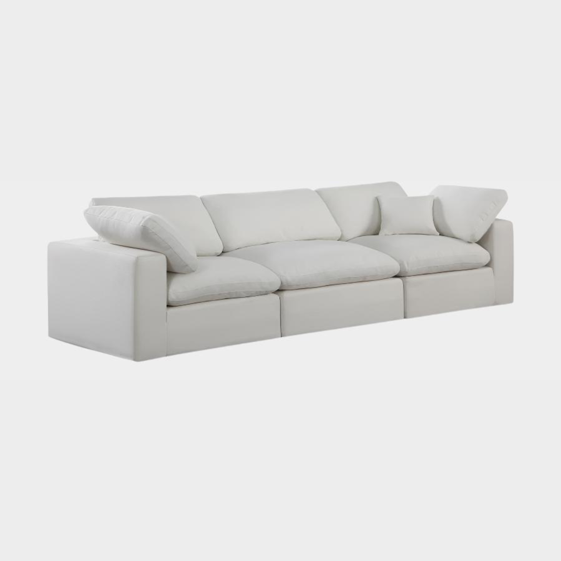 Comfy Linen Textured Fabric Sofa