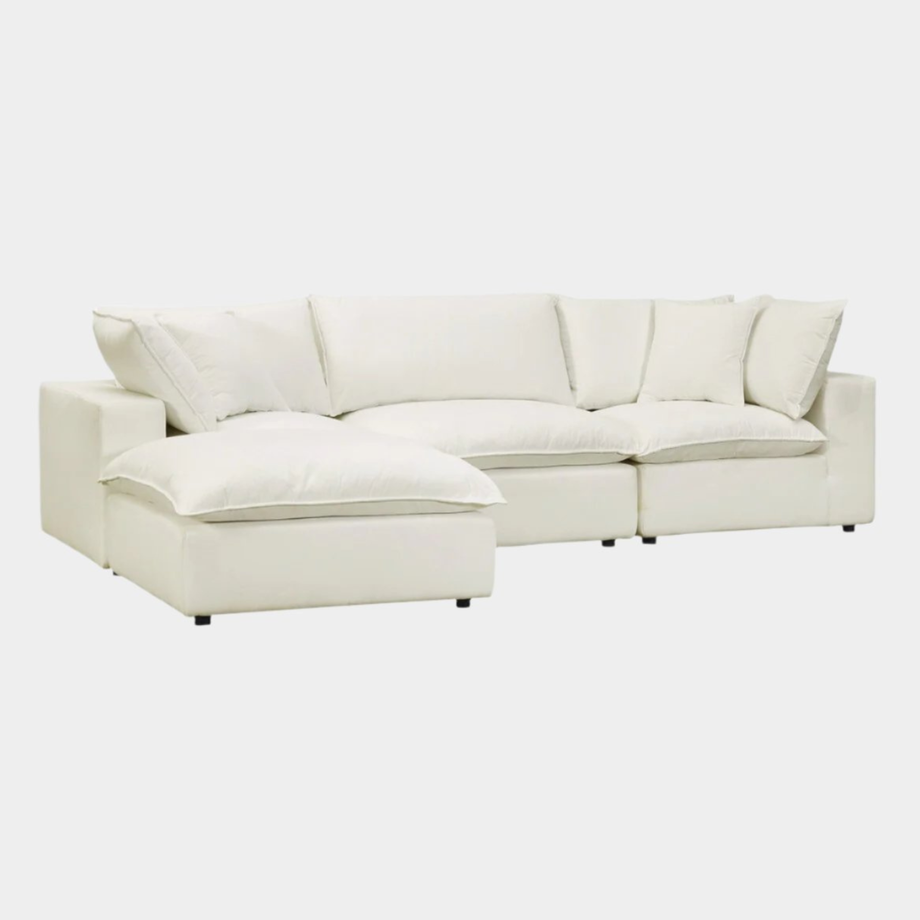 Cali Natural Performance Fabric Modular 4 Piece Sectional