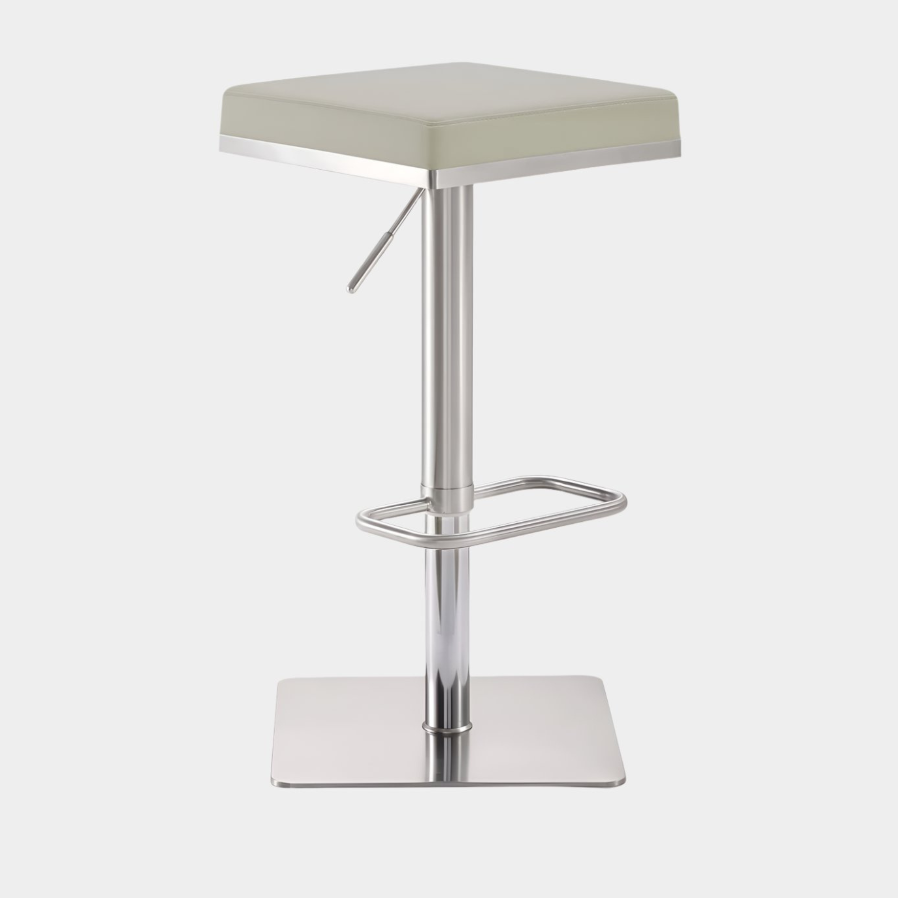 Bari Light Grey Steel Adjustable Barstool